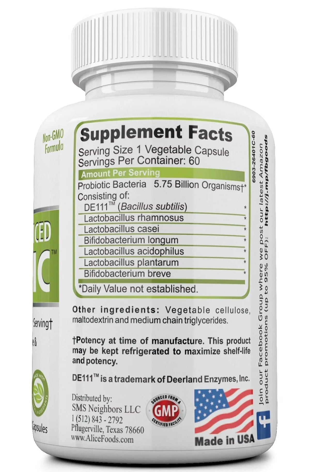 Fast Natural Bloating Relief - Bifidus Best Advanced Probiotic 60 Day + Kombucha Guide - Premium Probiotics for Men and Women - for Intestinal Problems, Bloating, Diarrhea, Gas, Bladder, UTI Alice Foods
