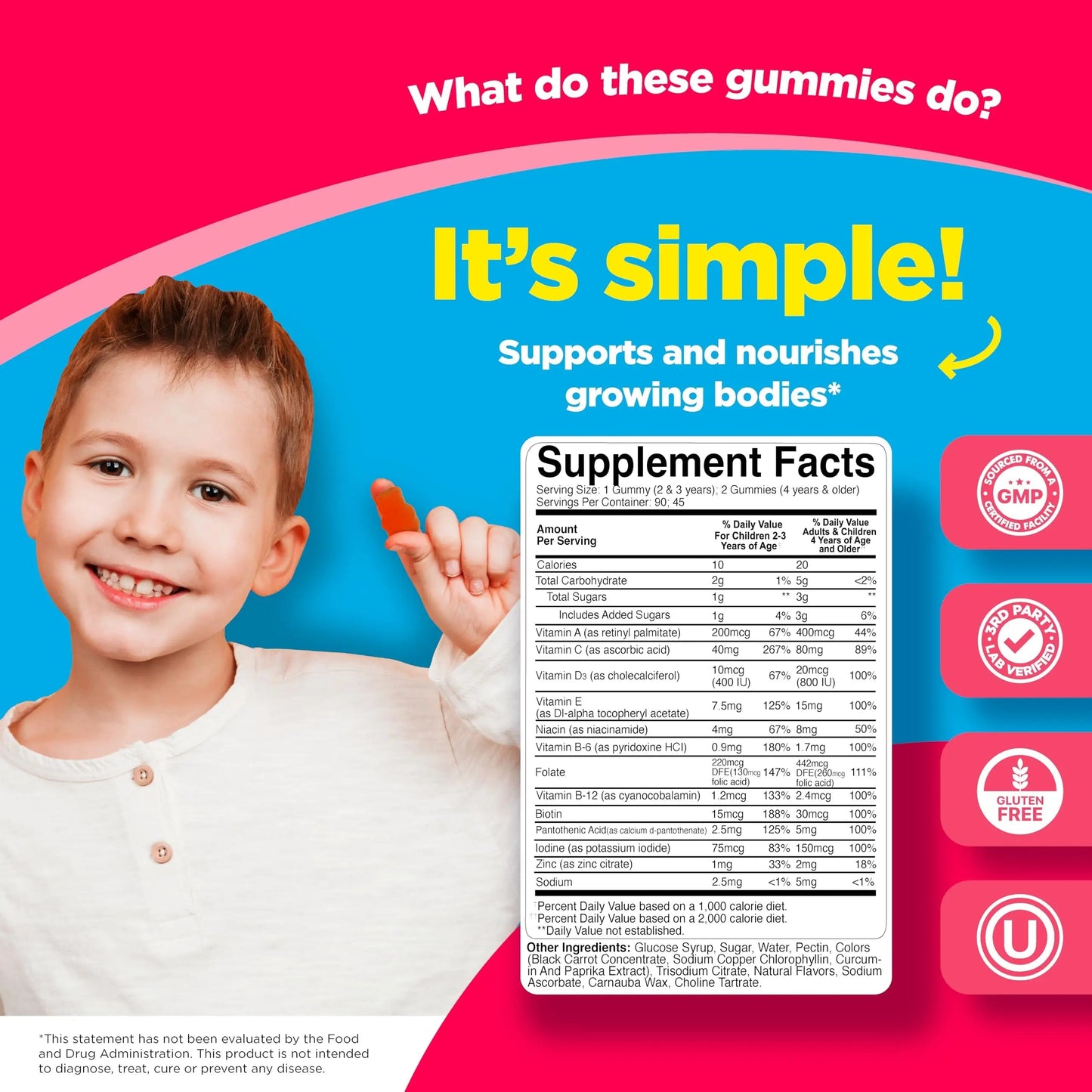 Phytoral Kids Vitamins Gummy Multivitamin Chewable - Kids Gummy Vitamins for Mood Support Natural Energy Boost Phytoral