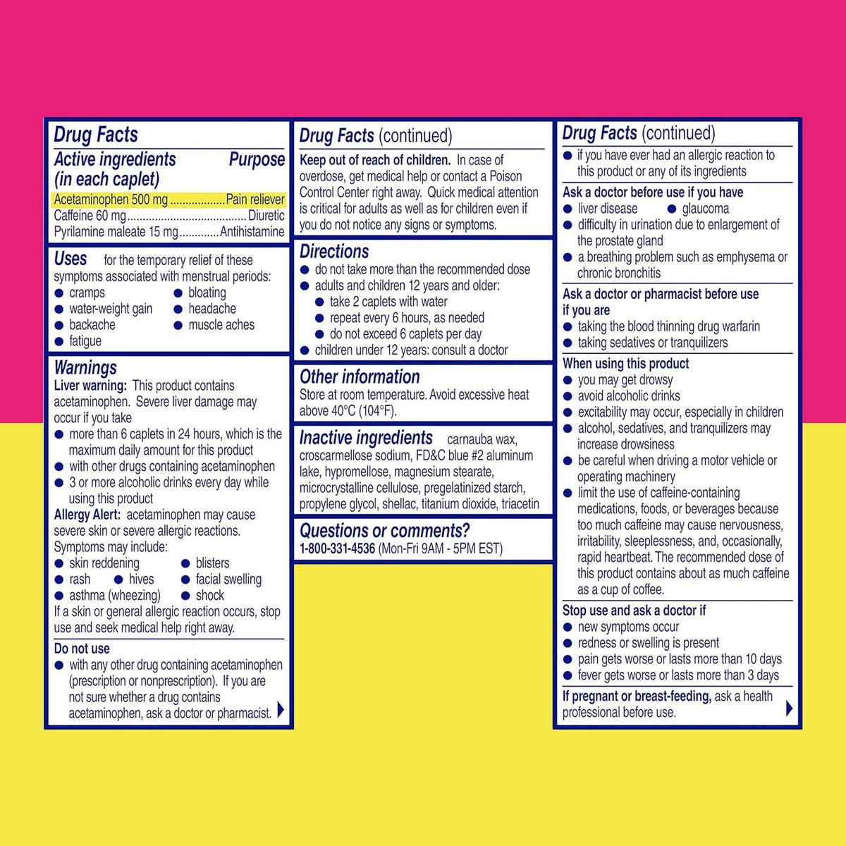 Midol Complete Menstrual Pain Relief Caplets, 40 Count - Provides Cramp, Headache, and Bloating Relief Midol