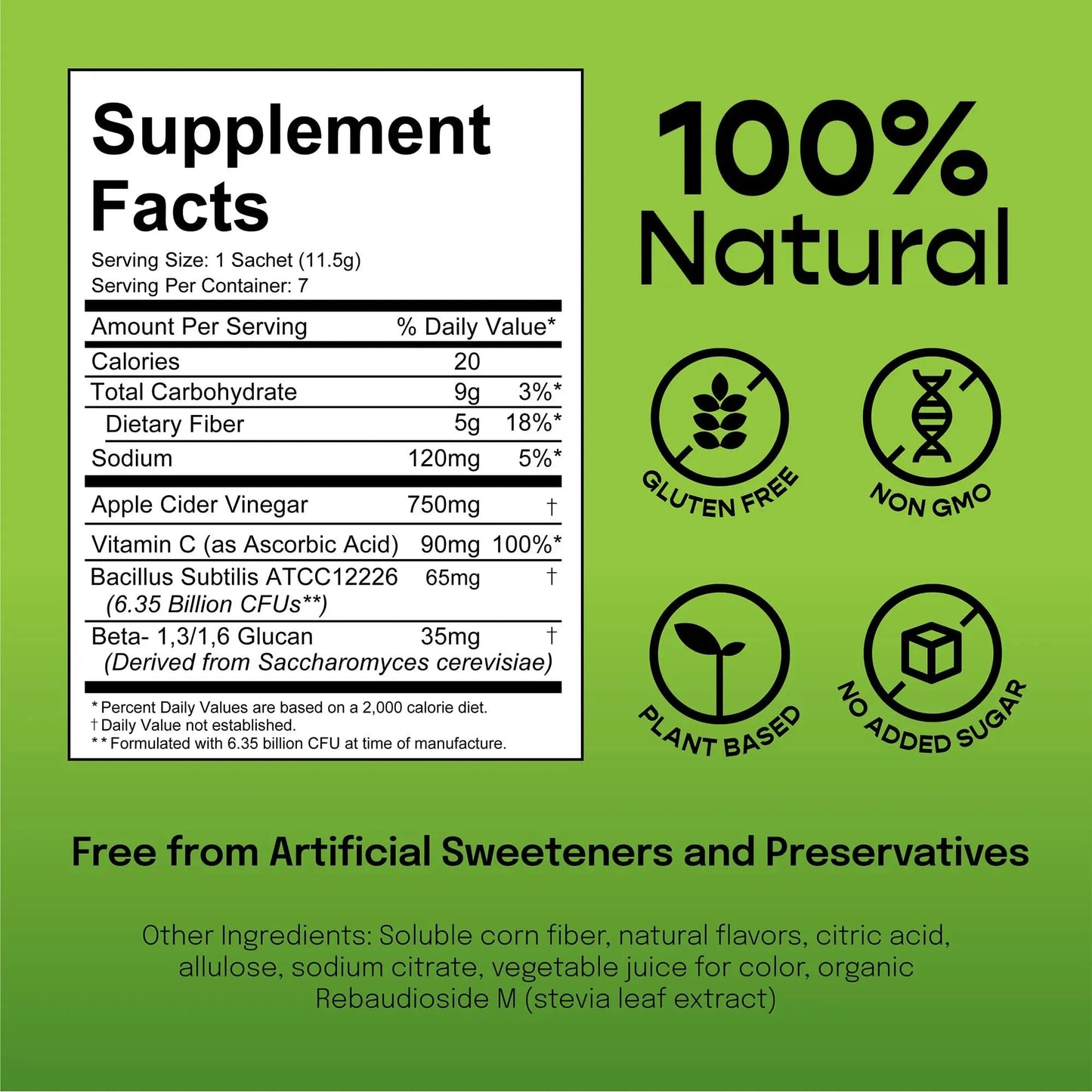 SUU Tribiotics - Prebiotic & Probiotic Drink Mix Packets for Gut Health & Digestive Health | Daily Probiotic, Cutting Mix & Immunity Supplement with Energy Support | Tangerine Orange (7-Pack) SUU