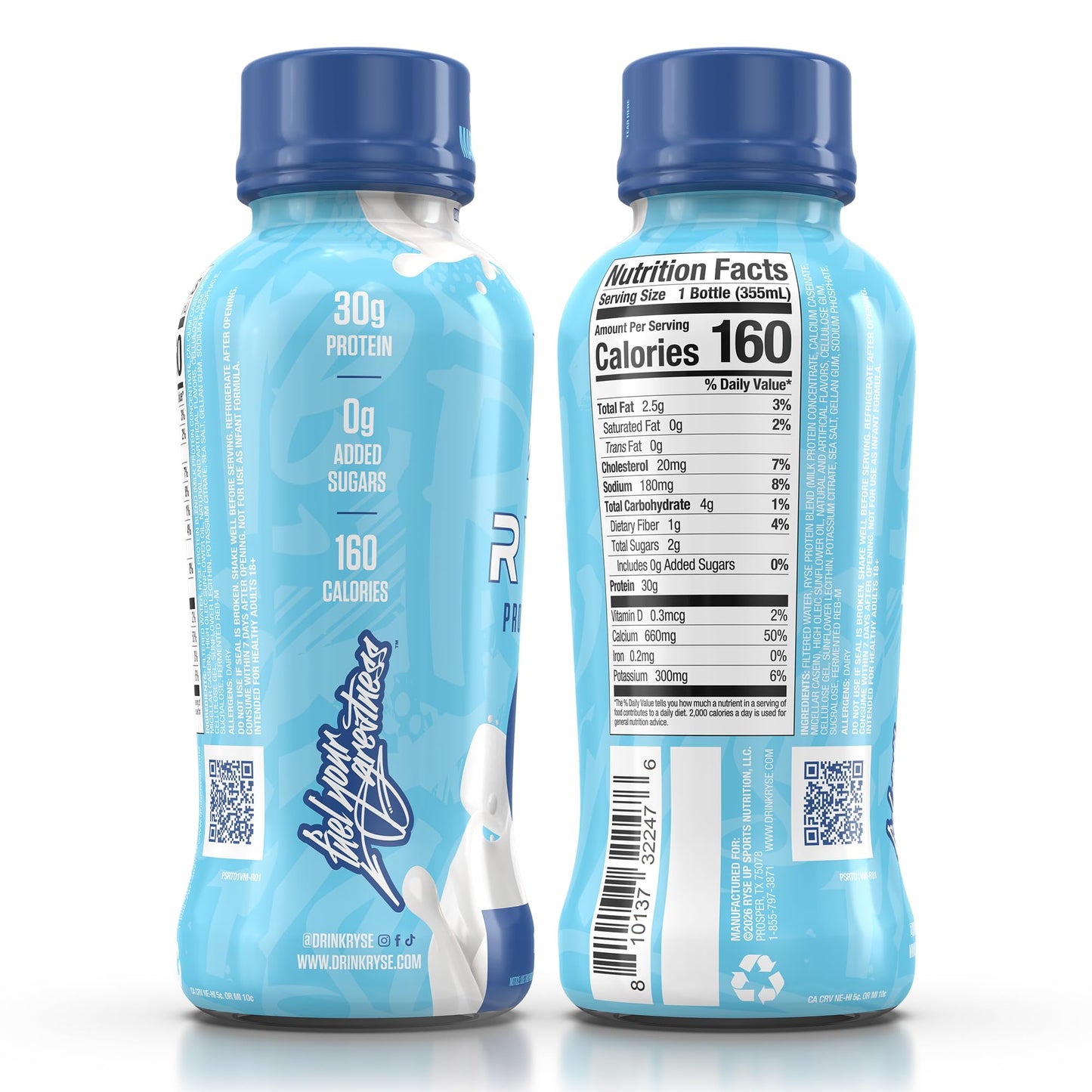 RYSE Protein Shake - Fudgsicle The Original Fudge Pop - 30g Protein Ready to Drink - 160 Calories, Zero Added Sugar, Gluten Free - Smooth & Delicious Nostalgic Flavors - 12 Fl Oz (12 Pack)