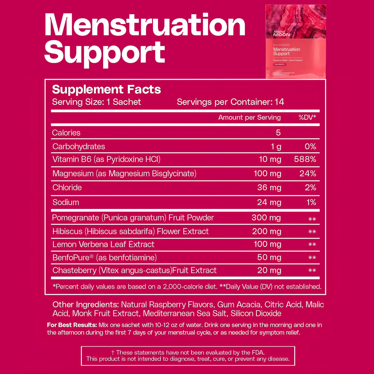 Mineral Moon Hormonal Support Bundle - Menstrual Supplement + Cycle Support - Aid Ovulation, Hormonal Balance & PMS Support - Reduce Period Cramps & Fatigue - Antioxidant Ovarian Support Vitamins Mineral Moon