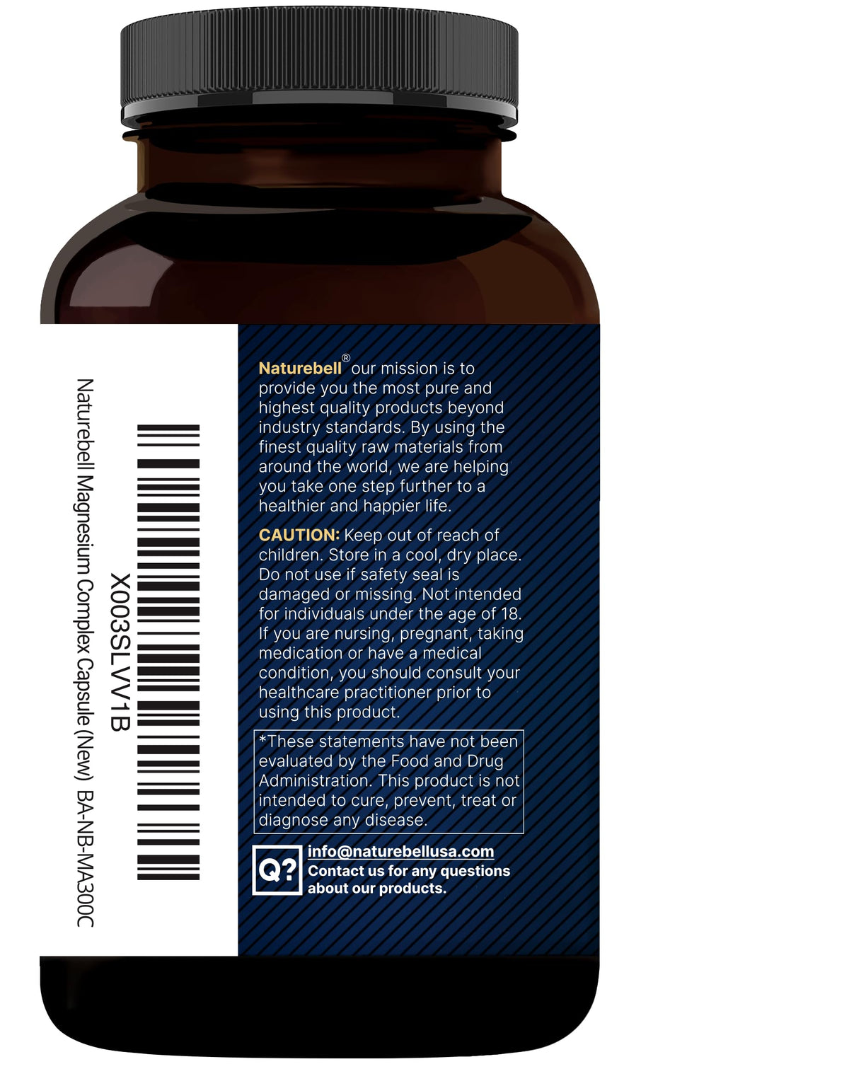Magnesium Complex 500mg, 300 Capsules | 10-in-1 Magnesium Glycinate, Citrate, Malate & More | Chelated Form for Easy Absorption | Non-GMO NatureBell