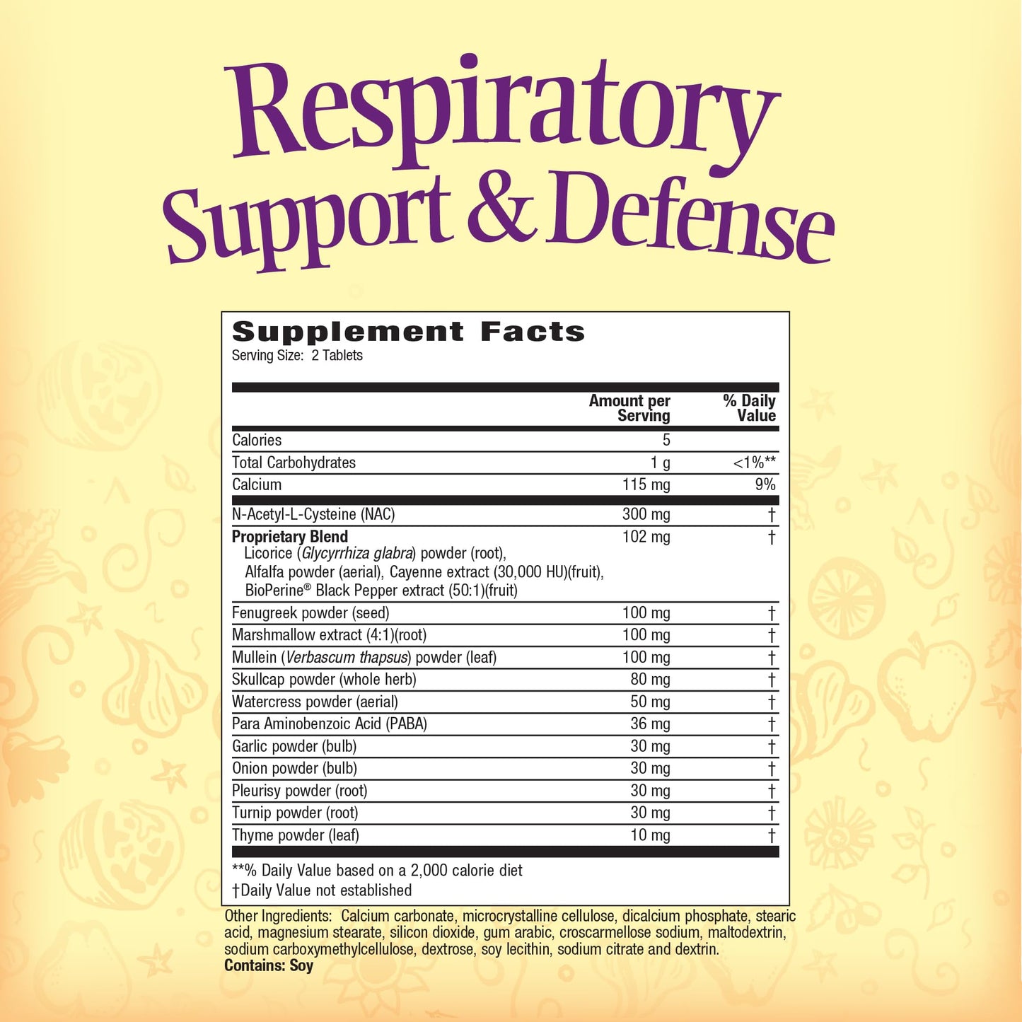 Nature's Secret Respiratory Support & Defense - 60 Tablets - Promotes Healthy Lungs & Bronchial Tract - With NAC, Fenugreek & Marshmallow - 30 Total Servings Nature's Secret
