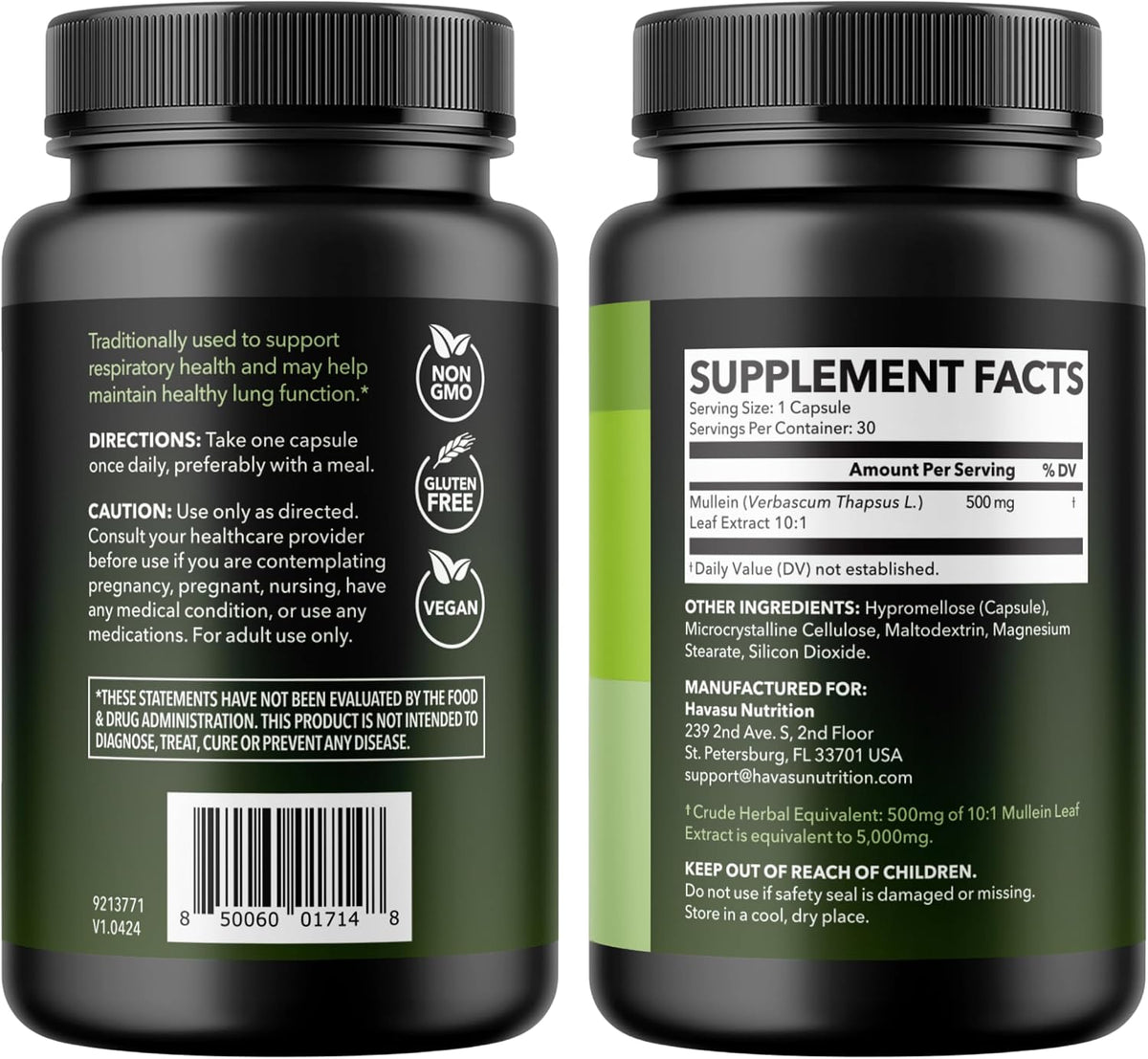 500mg Mullein Extract for Lung Support and Respiratory Health, 30 Count | Mullein Leaf Capsules for Respiratory Health, Vegan, Non-GMO Herbal Supplement for Overall Daily Wellness, 1 Month Supply Gsupps Australia