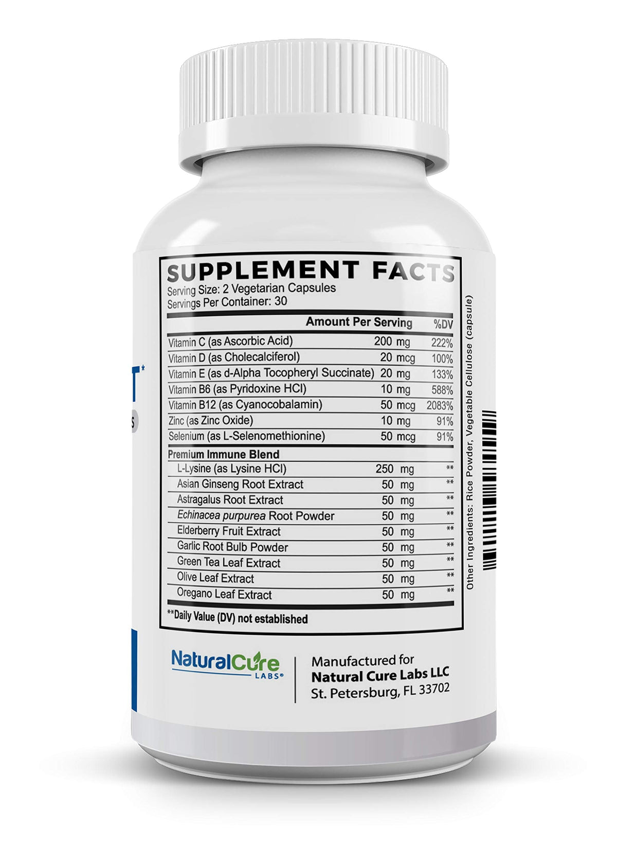 Natural Cure Labs Premium Immune Support Natural Cure Labs