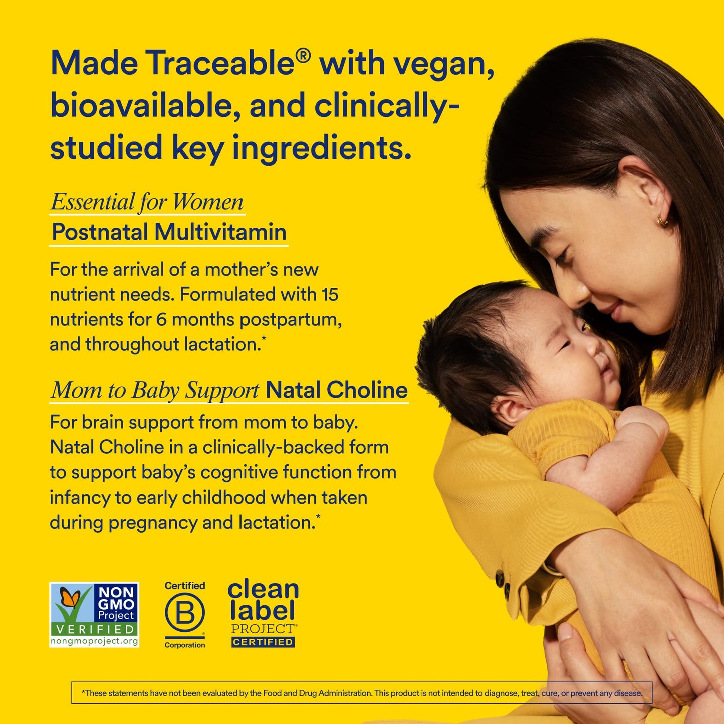 Ritual Postnatal Mom-to-Baby Set, Postpartum Multivitamin and Natal Choline Supplements, Supports Lactation, Immune Function, and Baby's Cognitive Function Ritual
