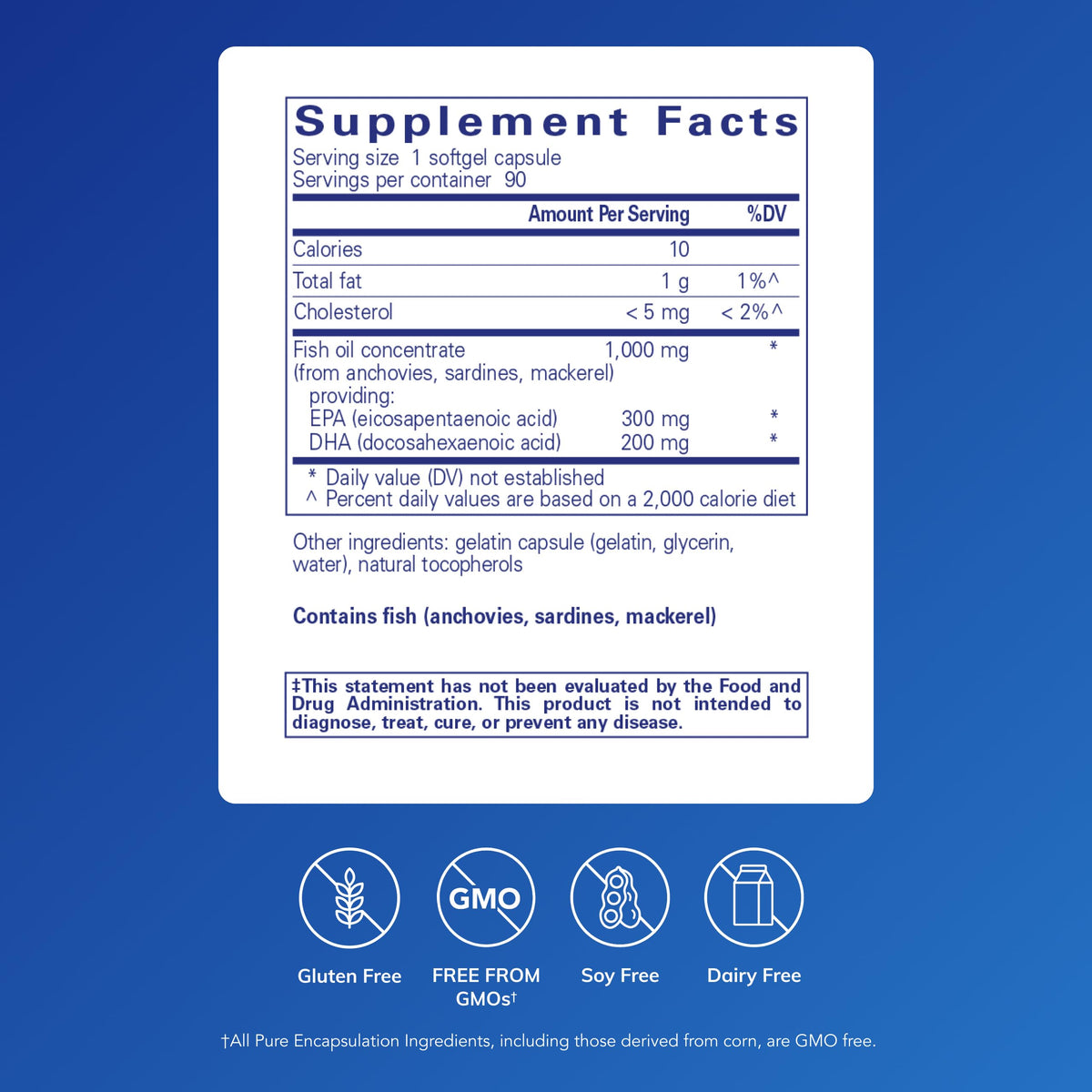 Pure Encapsulations EPA/DHA Essentials - Fish Oil Concentrate Supplement to Support Cardiovascular Health - Premium EPA & DHA Supplement Pure Encapsulations