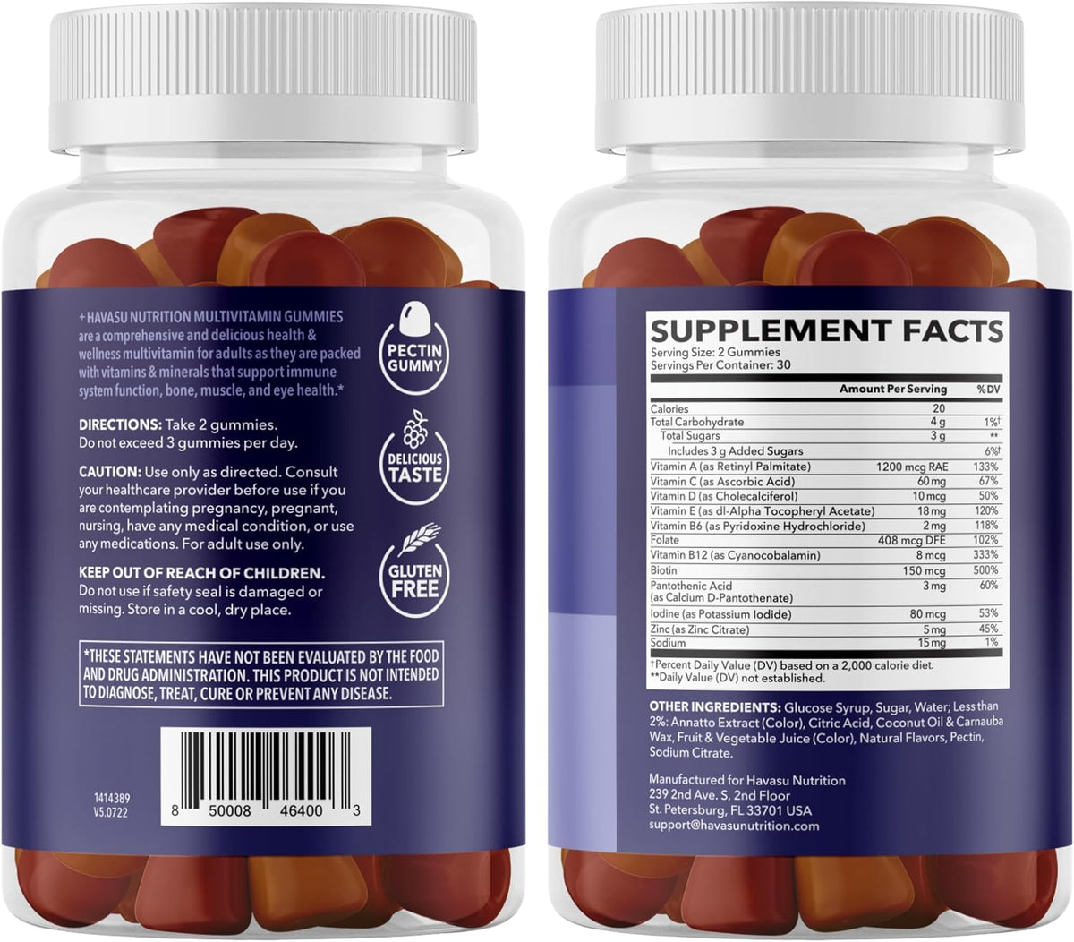 Multivitamin Gummies for Adults, Mixed Berry, 60 Count, 30 Day Supply | Multivitamin Gummies for Men and Women with Vitamins and Minerals Zinc, Vitamin C, Vitamin D, Daily Defense, 30 Servings Gsupps Australia