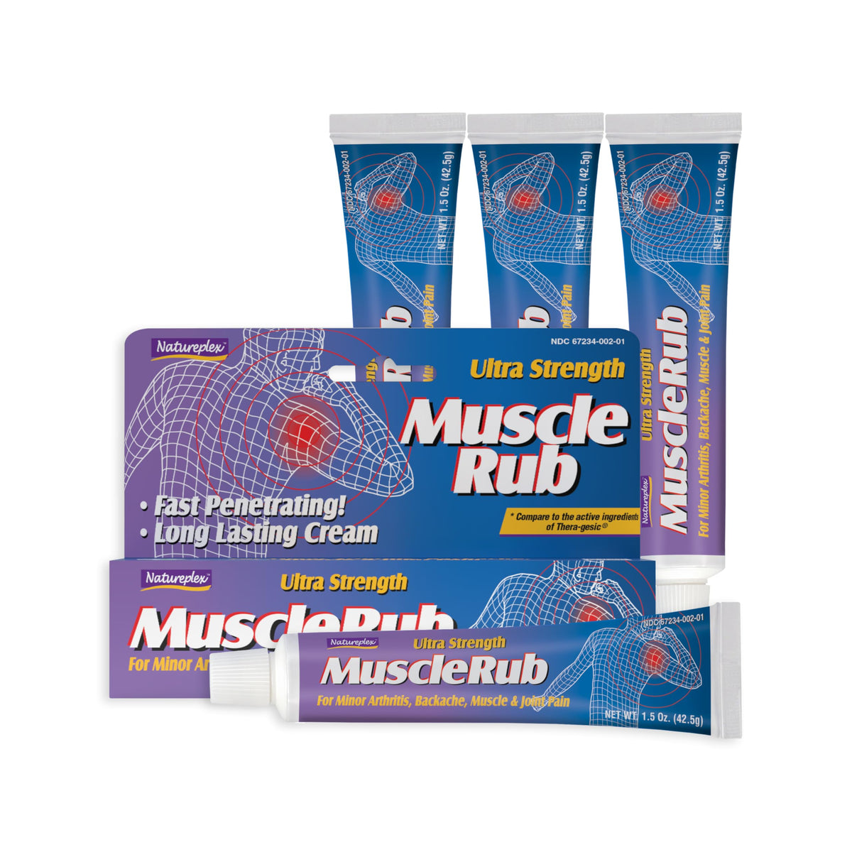 Ultra Strength Muscle Rub 4 Pack Natureplex