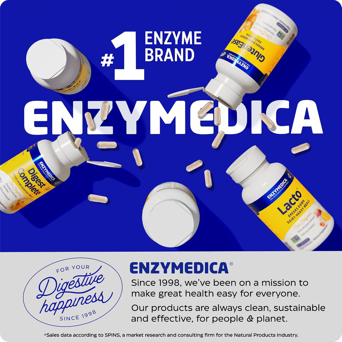 Enzymedica Vitamin D3 and K2 Supplement Caps for Men & Women - VIT D3 5000 IU & VIT K2 MK-7 90 mcg, Immune & Bone Health Support, Features Shitake Mushrooms & Prebiotic Fiber, Vegan - 60 Capsules Gsupps Australia