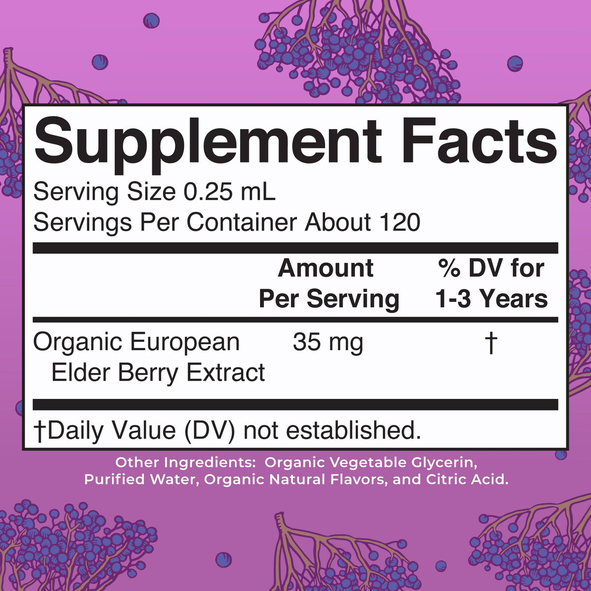 MaryRuth Organics Toddler Elderberry Syrup, USDA Organic Elderberry, Sugar Free Kids Immune Support Supplement for Ages 1-3 Years, Clean Label Project Verified®, Vegan, Non-GMO, Gluten Free, 1 Fl Oz MARYRUTH'S