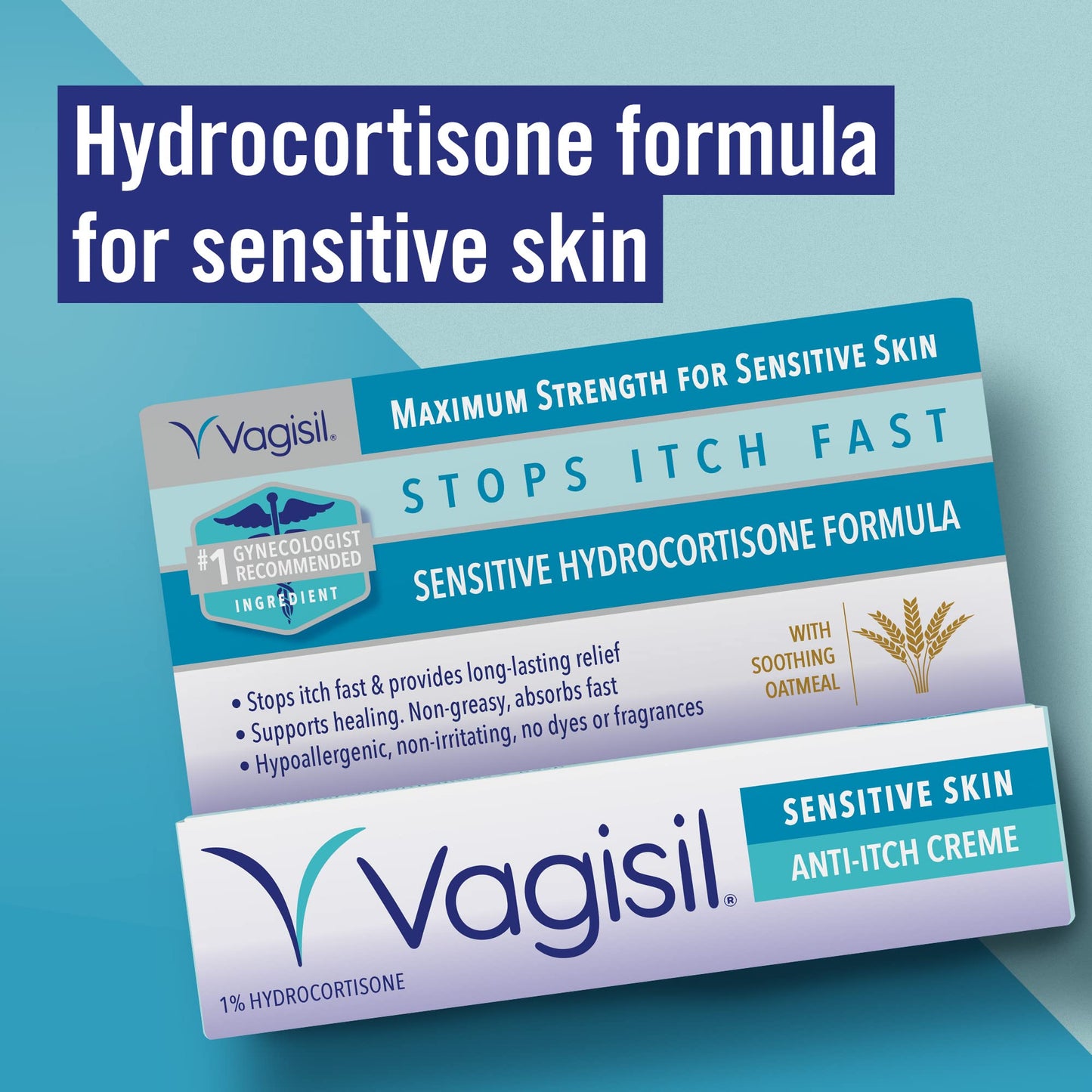 Vagisil Maximum Strength Feminine Anti-Itch Cream for Women, Sensitive Skin Formula Vagisil