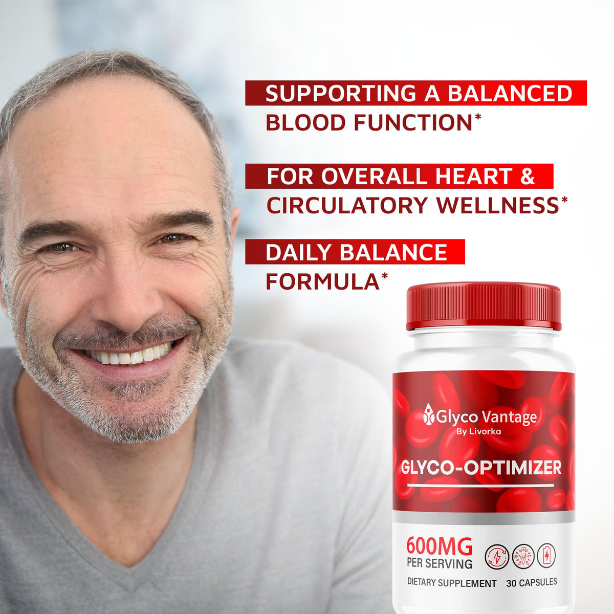 (2 Pack) Glyco Vantage Glyco Optimizer, Glyco Vantage, Glyco Vantage Capsules, Glyco Vantage Joint Optimizer, GlycoVantage Glyco Optimizer Pills, Glyco Vantage Support, 60 Capsules For 2 Months LIVORKA