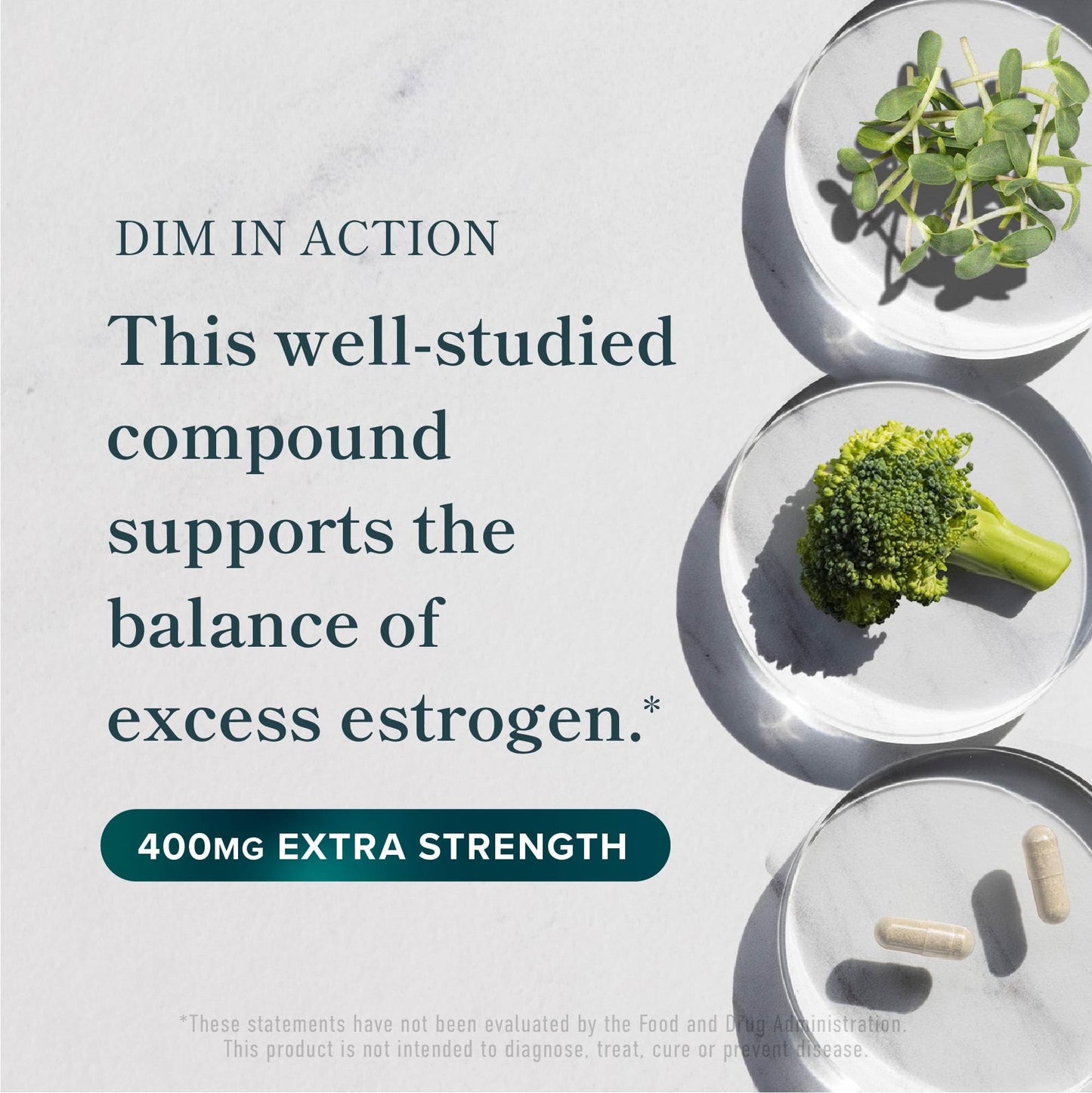 DIM Supplement 400MG Extra Strength | Hormone Balance for Men and Women | Menopause, Acne, Hot Flashes Relief, Prostate Support & Antioxidant Support | Soy-Free, Gluten-Free | SMNutrition | 90 Ct. SMNutrition