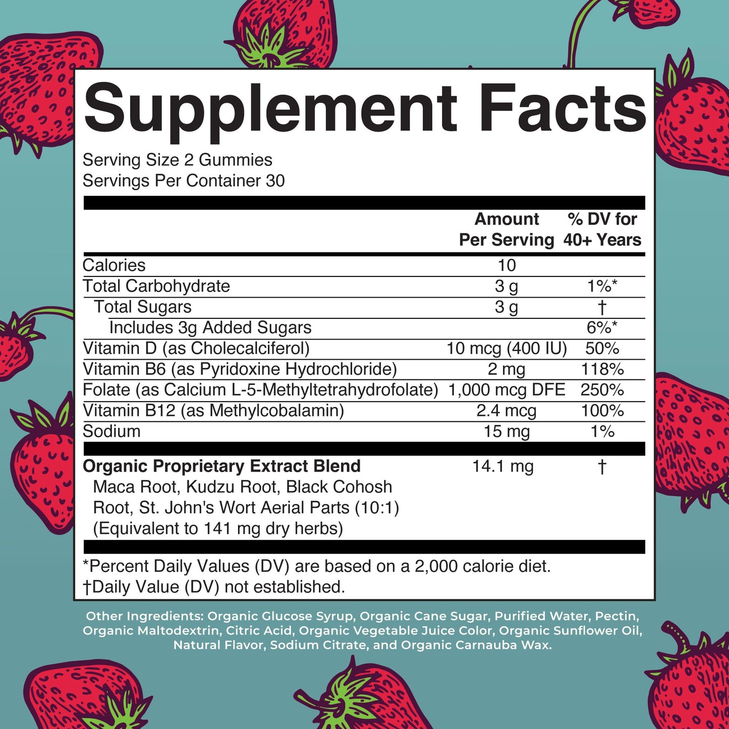Organic Menopause Gummies by MaryRuth's | Menopause Supplements for Women | Mood Support | Hot Flash Relief | Maca Root | Black Cohosh | USDA Organic | Non-GMO | Vegan | 30 Servings MARYRUTH'S