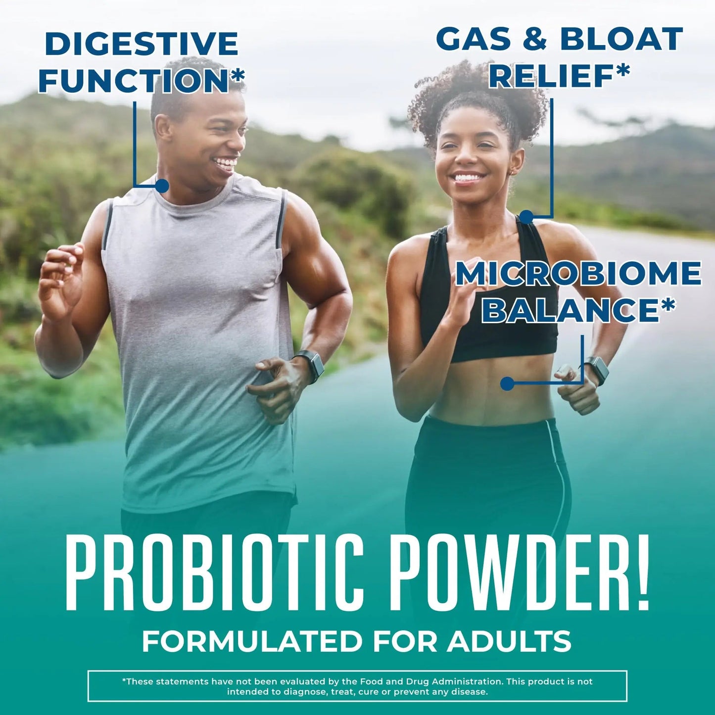 MARYRUTH'S 3-in-1 Gas & Bloat Probiotic Powder | Probiotics for Normal Digestive Function | Probiotics for Women & Men | Prebiotics & Postbiotics | 60 Billion CFU | 23 Unique Strains | 0.5 oz MARYRUTH'S
