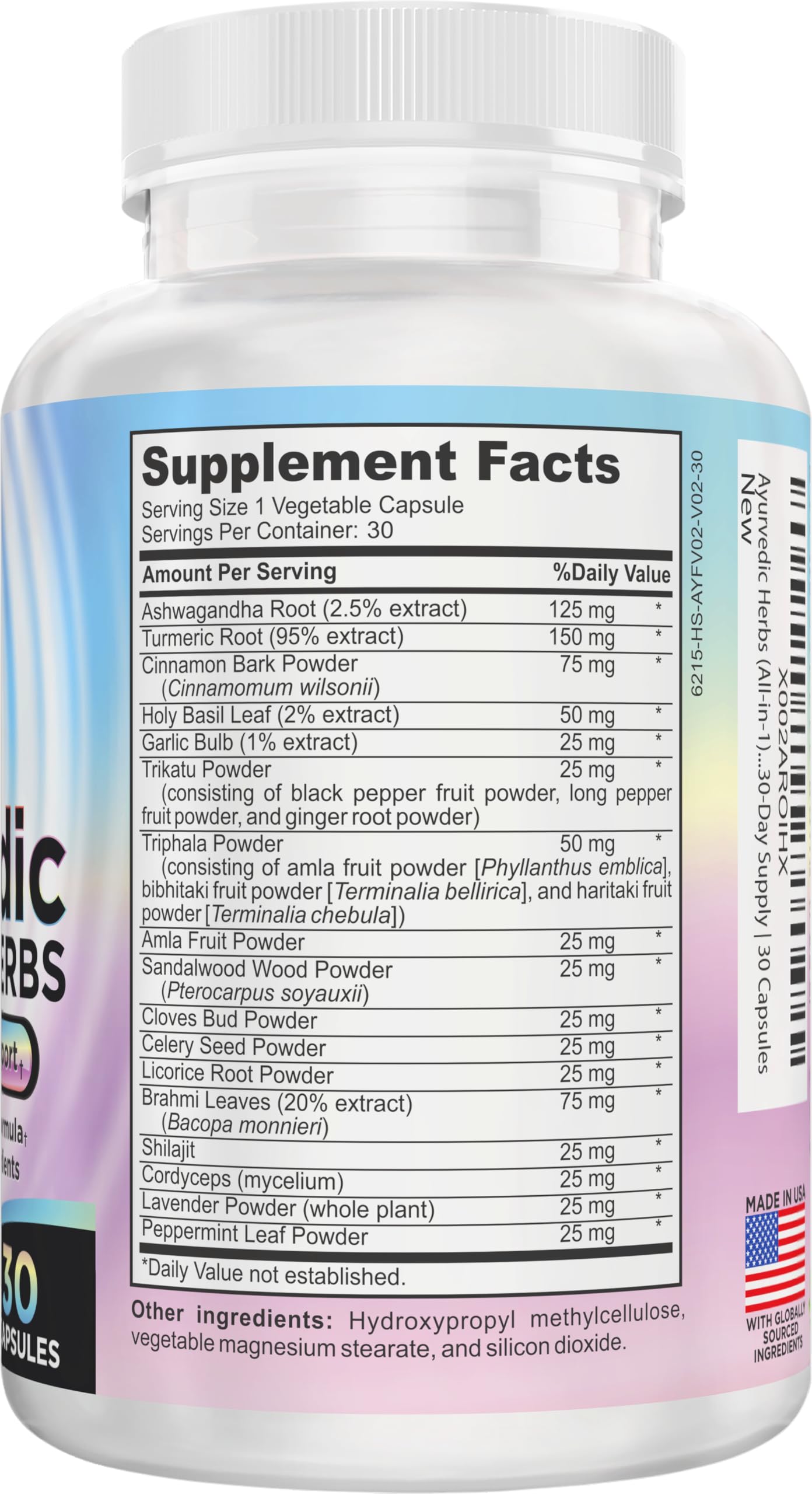 Ayurvedic Herbs 17-in-1 Supplement | Mind & Body Balance | Ayurveda Health Support Blend | Ayurvedic Supplements | 1-Month Supply | 30 Capsules Elevate Recovery Supplements