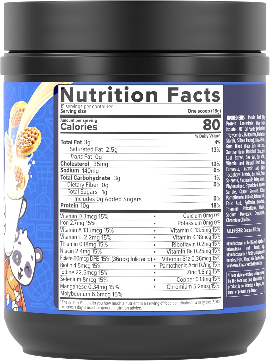InnoSupps Power Up Protein for Kids Wow Waffle Flavor: Delicious Whey Nutrition, Parent-Approved, No Artificial Additives. Gsupps Australia