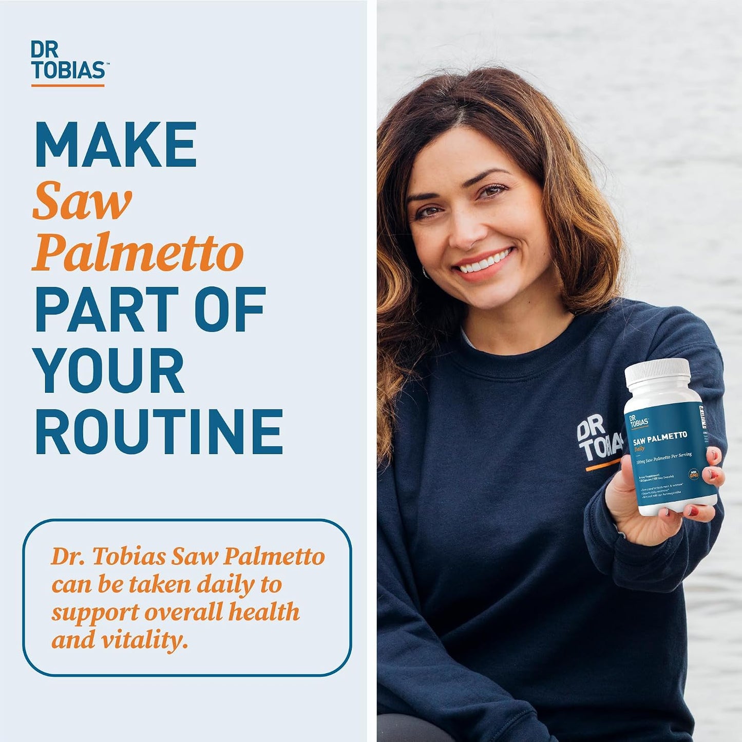 Dr. Tobias Saw Palmetto Supplement, Supports Urinary Health, Hormonal Balance, Prostate Health, & Hair Vitality, Saw Palmetto for Men & Women, 500mg Per Serving - 100 Capsules, 100 Servings
