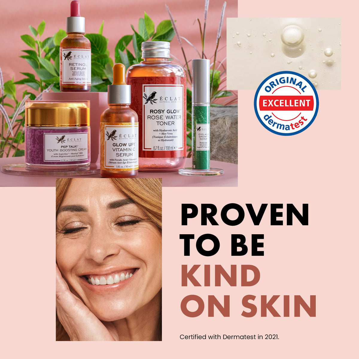 Eclat Skincare Rose Water Toner – Hydrating Toner for Face - Rosewater with Hyaluronic Acid & Aloe Vera - Alcohol Free & Skin Soothing Formula - Rejuvenating & Calming Facial Skin Care Eclat Skincare