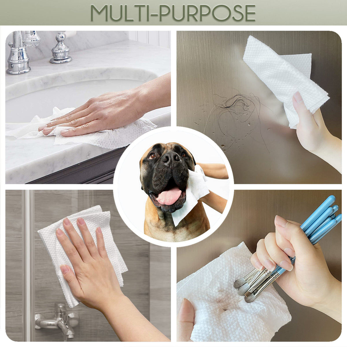 WOWOTEX Disposable Face Towels, Ultra Soft Thick Clean Facial Towels 1 Box WOWOTEX