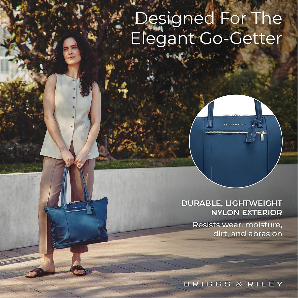 Briggs & Riley Expandable Tote Bag - Nylon Handbag with 4" Expansion, Smooth Zipper, Fits 13" Laptop - Rhapsody Collection Gsupps Australia