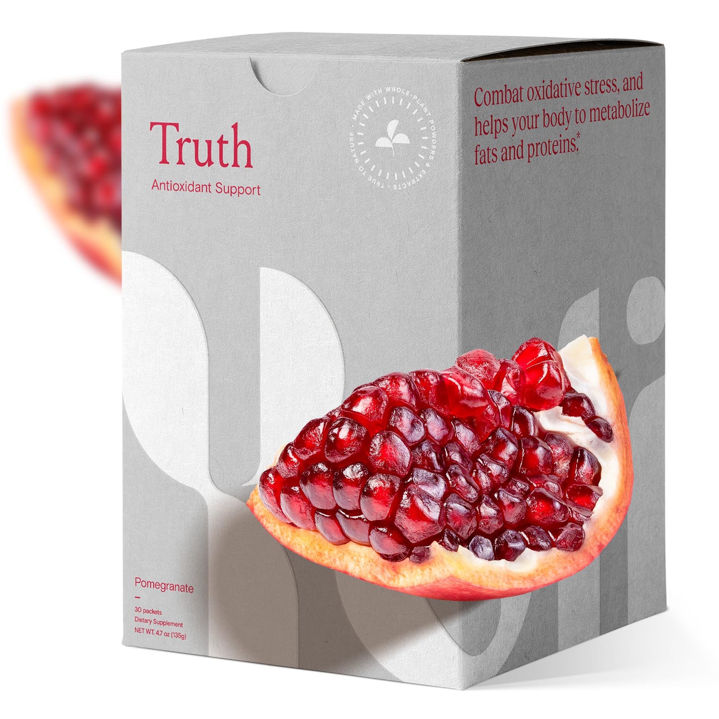 Yoli® Truth Antioxidant and Immune Support Supplement with Vitamin C, Botanicals, Superfruits, and Minerals - Pomegranate, 30 Packets Yoli
