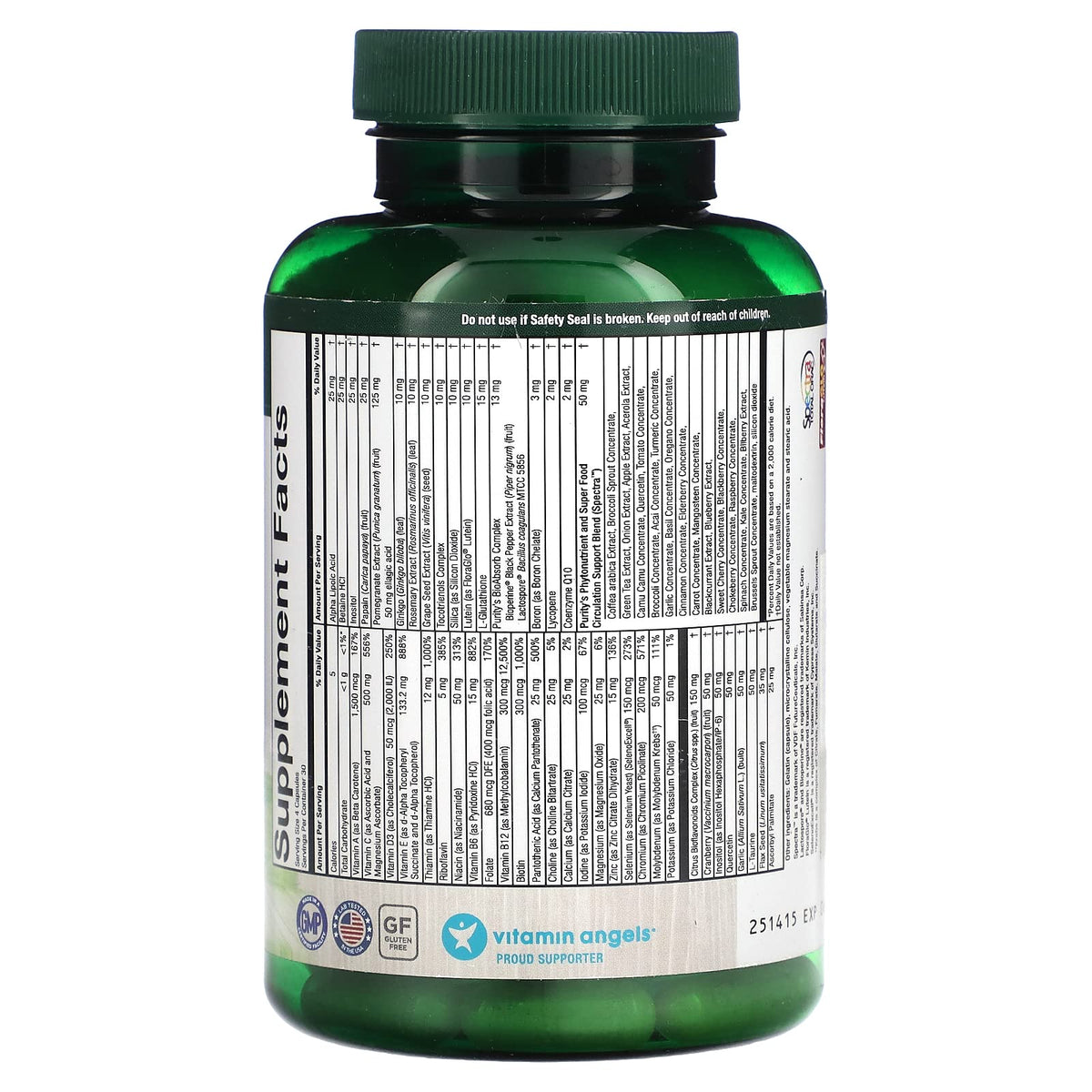 Purity Products Perfect Multi - Multivitamin Packed with Vitamins, Minerals and Phytonutrients - 60 Breakthrough Nutrients - Support for Healthy Immunity, Normal Energy Levels - 120 Capsules (1) Purity Products