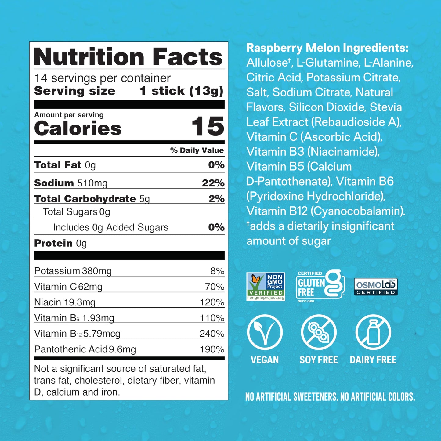 Liquid I.V.® Hydration Multiplier Sugar-Free - Raspberry Melon | Electrolyte Powder Drink Mix | 3 Pack (42 Servings) Liquid I.V.