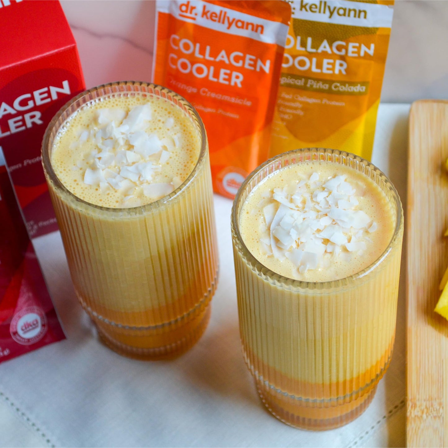 Dr. Kellyann Collagen Cooler – Tropical Pina Colada | 15g Grass-Fed Collagen Protein per Serving | Keto & Paleo Friendly, Dr. Kellyann