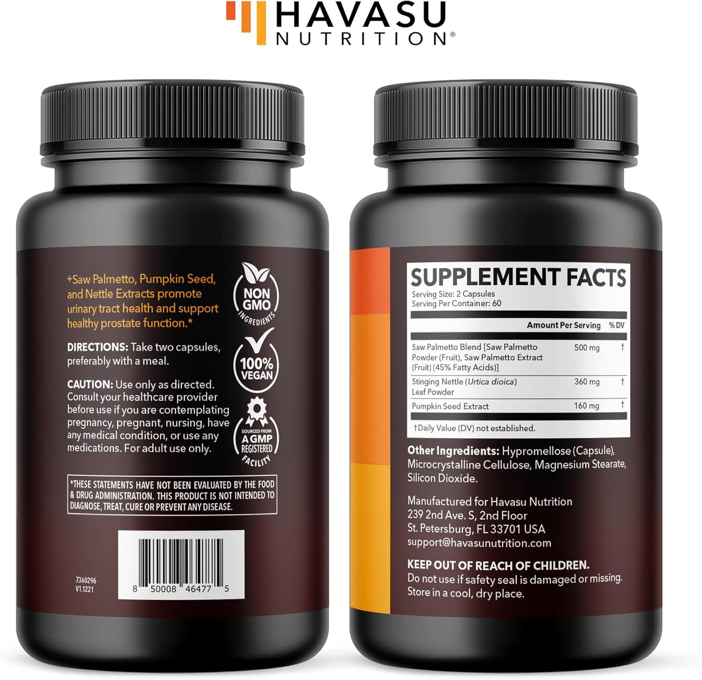 Saw Palmetto for Men, DHT Blocker and Prostate Health Supplement, 120 Count | Potent 3X Formula with Pumpkin Seed Oil and Stinging Nettle, Bladder and Urinary Support, Vegan, Non-GMO, 2-Month Supply Gsupps Australia