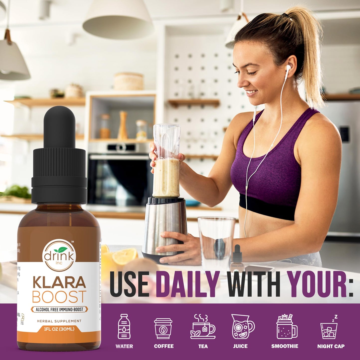 Drink Inc Klara Boost Alcohol Free Immuno-Boost | 30ML Herbal Supplement Drink Inc