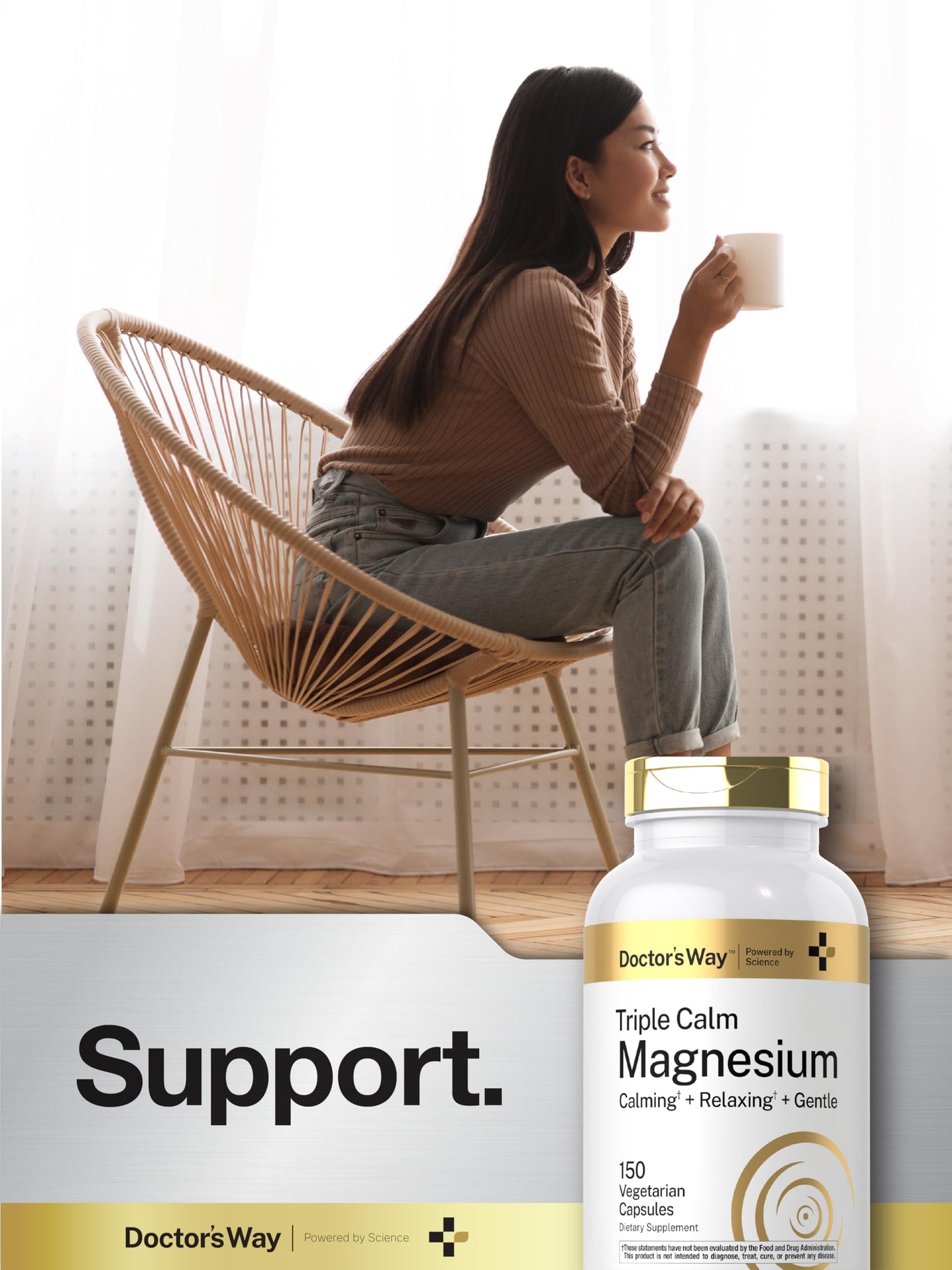 Doctor's Way Triple Magnesium Complex | 150 Capsules | Citrate, Glycinate, & Malate Supplement | Vegetarian, Non-GMO, Gluten Free Formula Doctor's Way