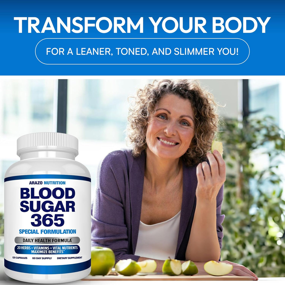Arazo Nutrition Blood Sugar 365 Supplement – Supports Healthy Energy Levels - 120 Herbal Pills - 60 Day Supply Gsupps Australia