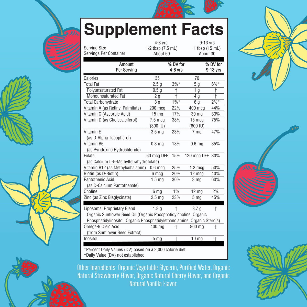 MaryRuth Organics Kids Multivitamin Liposomal | Vegan, Sugar-Free Vitamins for Kids | Ages 4+ | 2 Month Supply | 15.22 Fl Oz MaryRuth Organics