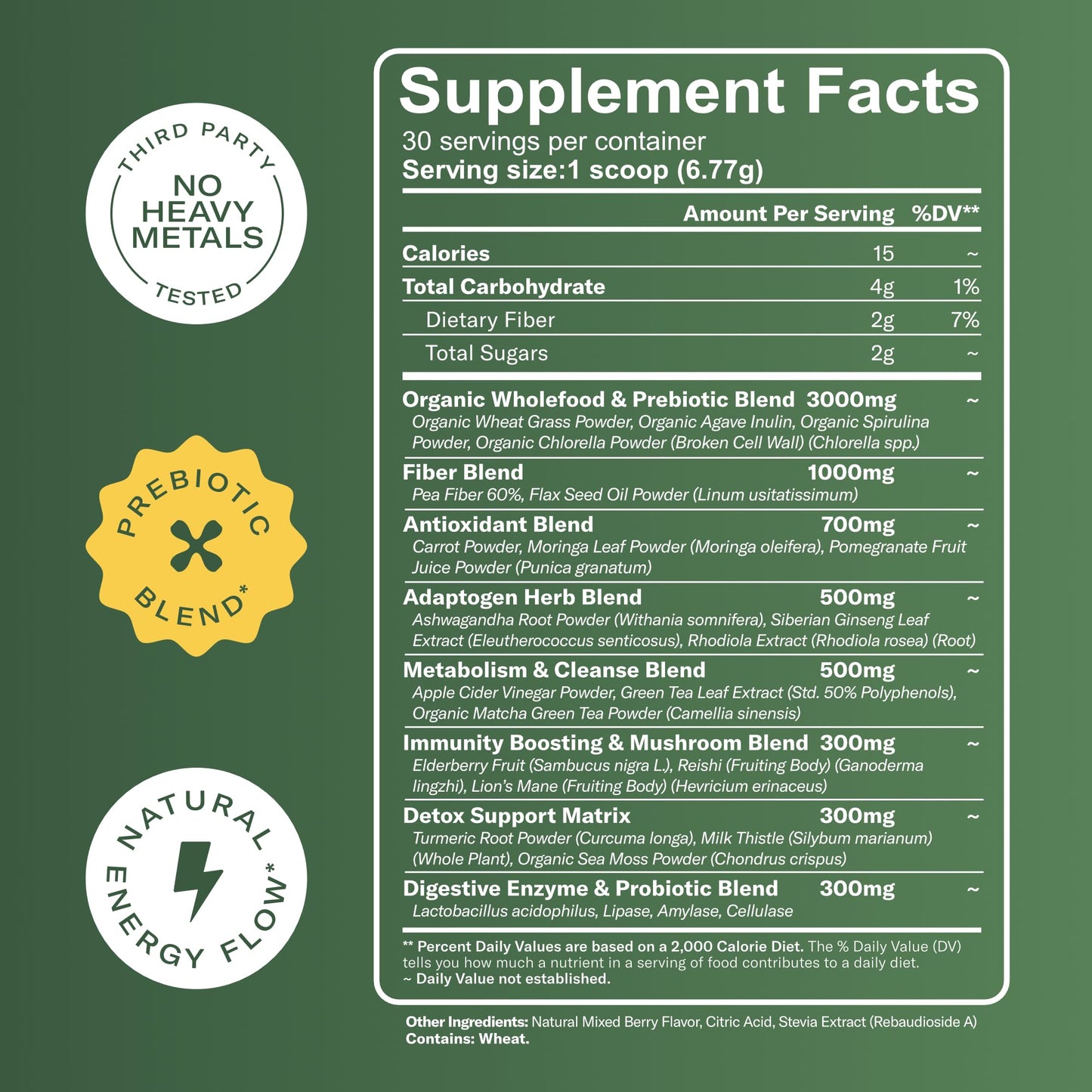 TrueSeaMoss Super Greens Powder with Matcha for Digestive & Gut Health – 25 Superfoods with Probiotics, Prebiotics, Enzymes & Sea Moss – Vegan Superfood Powder for Bloating & Regularity - 30 Servings TrueSeaMoss