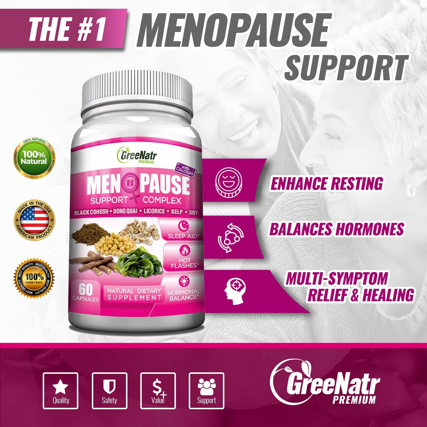 GreeNatr Brain Supplement with B12 Vitamin for Enhanced Memory, Energy, Focus, and Clarity GreeNatr