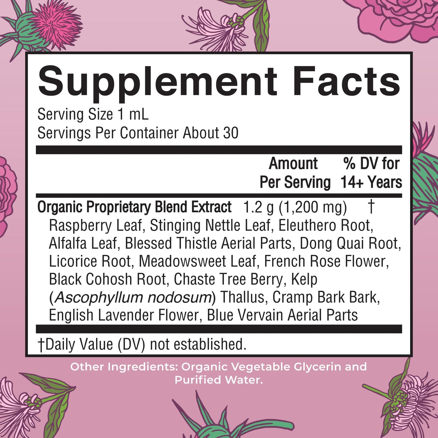 MaryRuth Organics USDA Organic Women's Wellness Liquid Herbal Supplements | Includes Stinging Nettle, Raspberry Leaf, Eleuthero Root, Chaste Tree Berry | Menstrual Support | Non-GMO, Vegan MARYRUTH'S