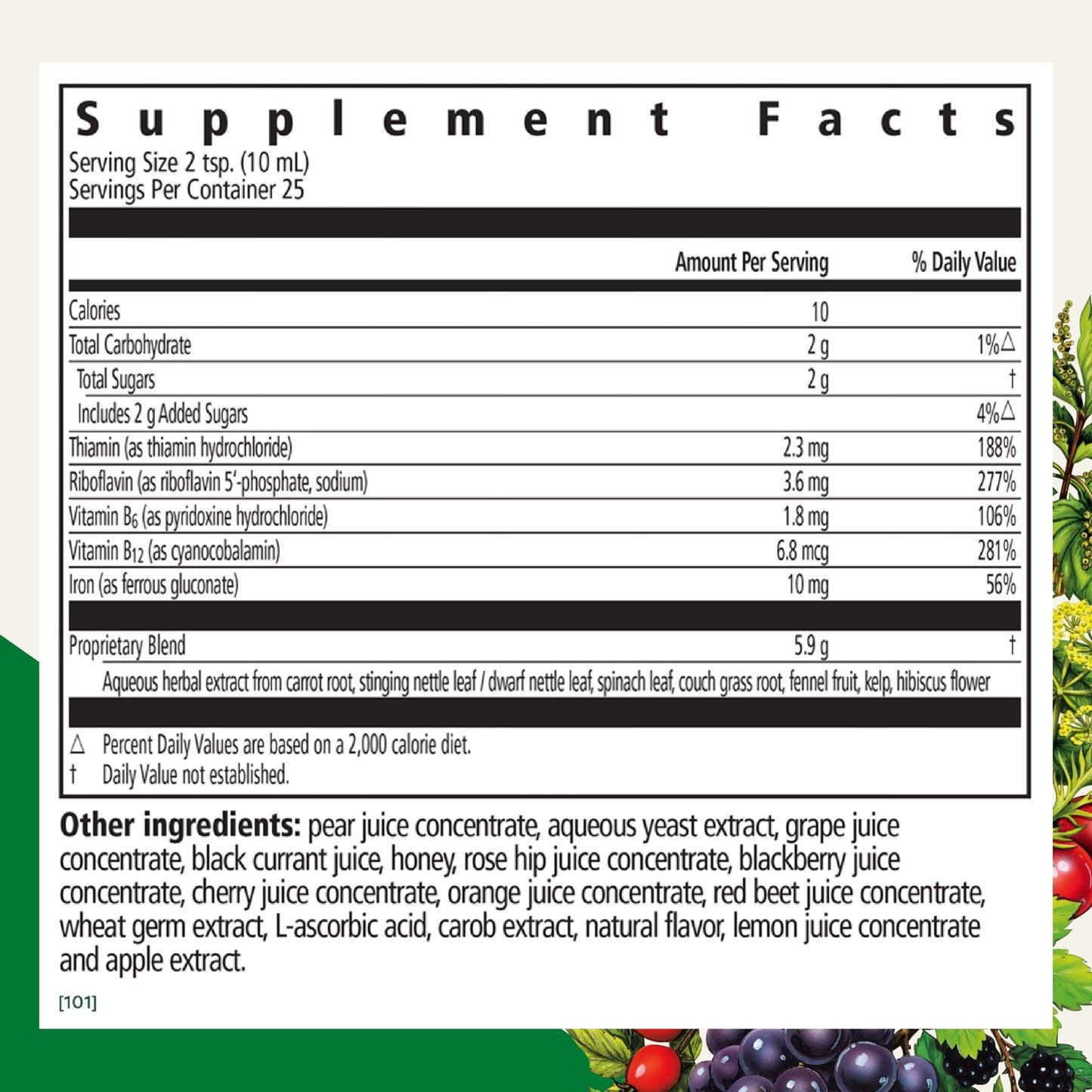 Floradix Iron & Herbs - Liquid Herbal Supplement for Energy Support - Iron Supplement with Vitamin C & Vitamin B Complex - for Men & Women - 8.5 fl oz Floradix