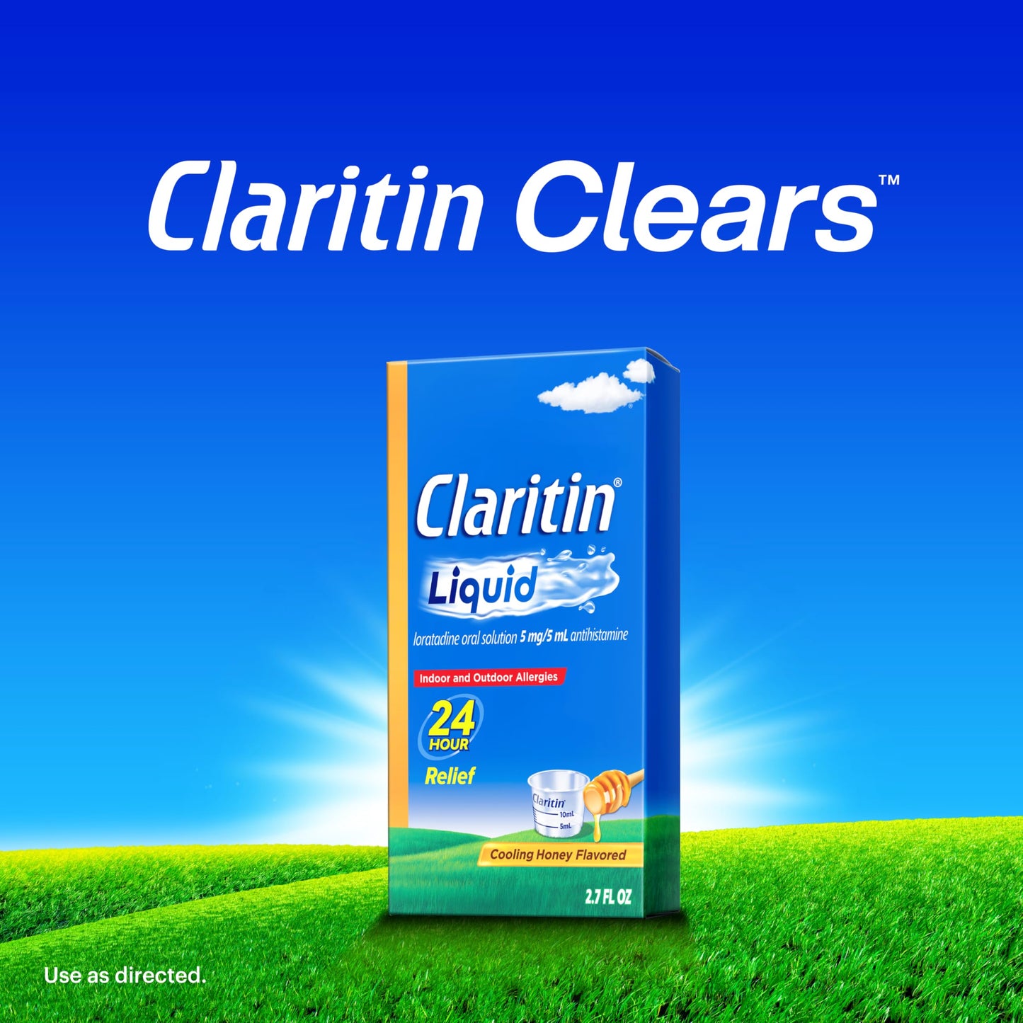 Claritin® Liquid, Allergy Medicine for Adults, 24-Hour Non-Drowsy Loratadine 5mg, Antihistamine, Cooling Honey Flavored, 8 fl. oz Claritin