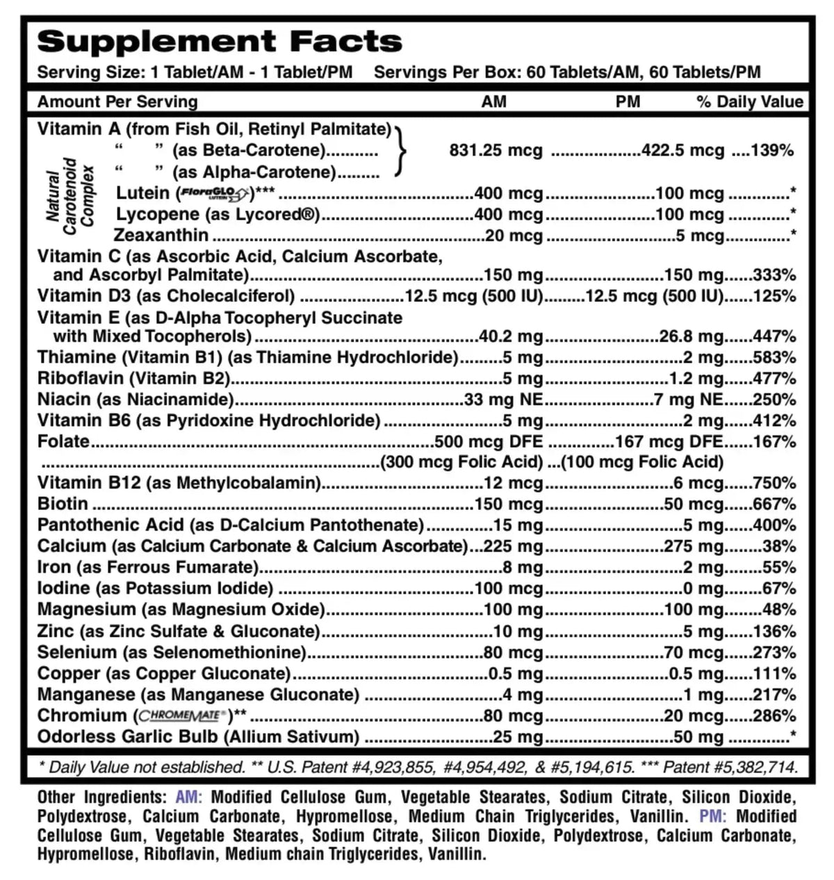 MDR Fitness Tabs Patented AM/PM Multivitamin for Men Doctor Formulated with Right Nutrients at The Right Time - Gluten Free - 2 Month Supply MDR