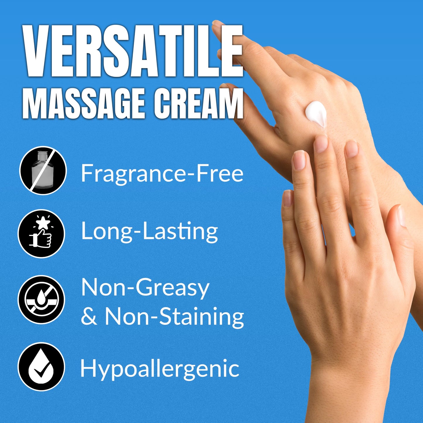 HawkGrips 8oz Massage Emollient and 8oz Massage Cream Bundle, Unscented, IASTM Massage, Cupping Therapy, Whole Body Muscle Cream, Deep Tissue Professional Massage Therapy HawkGrips