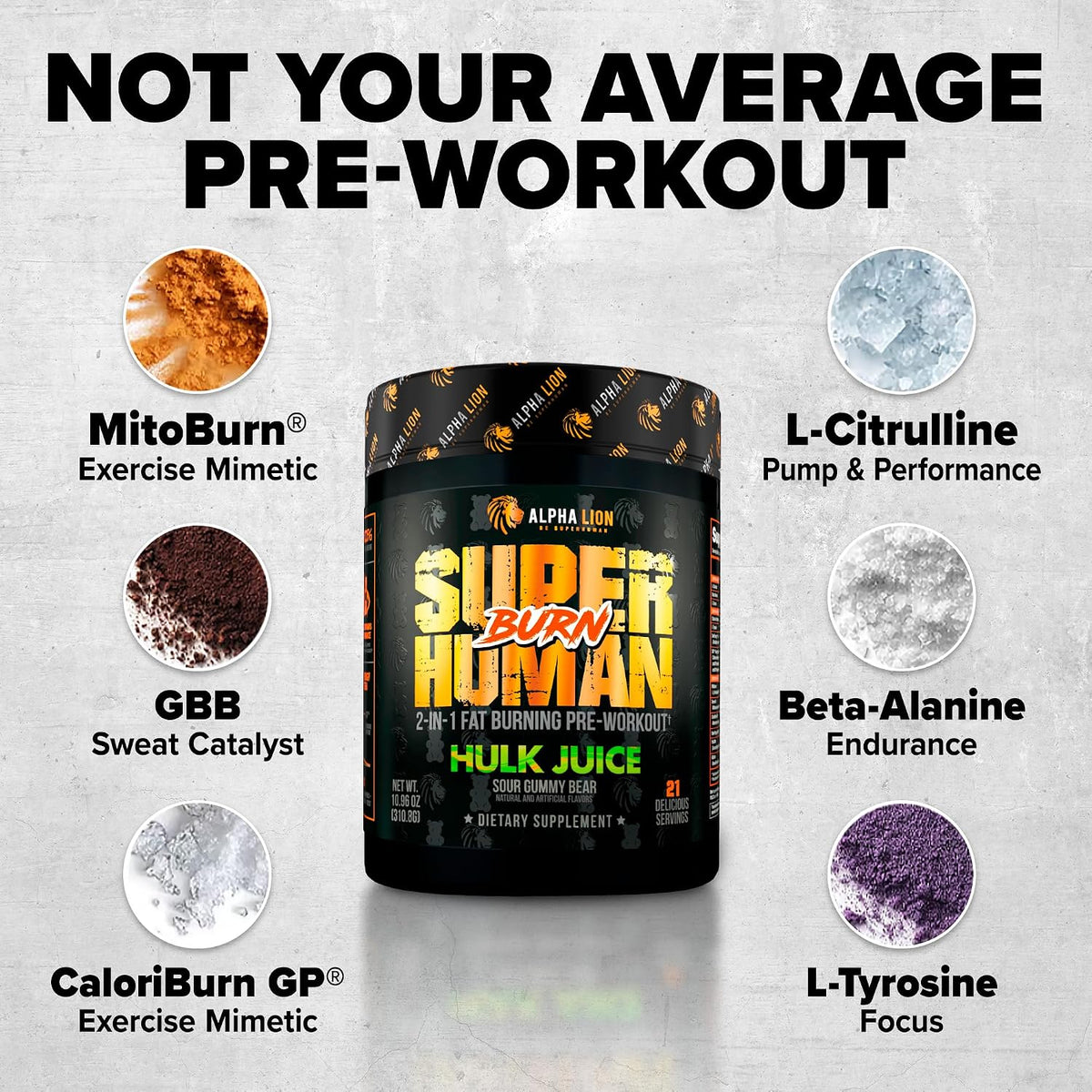 ALPHA LION Stubborn Fat Loss Stack – Superhuman Burn Pre Workout + Burn2O Liquid L-Carnitine 2000mg (ShredBerry) – 2-in-1 Thermogenic Fat Burning Stack for Men & Women Gsupps Australia