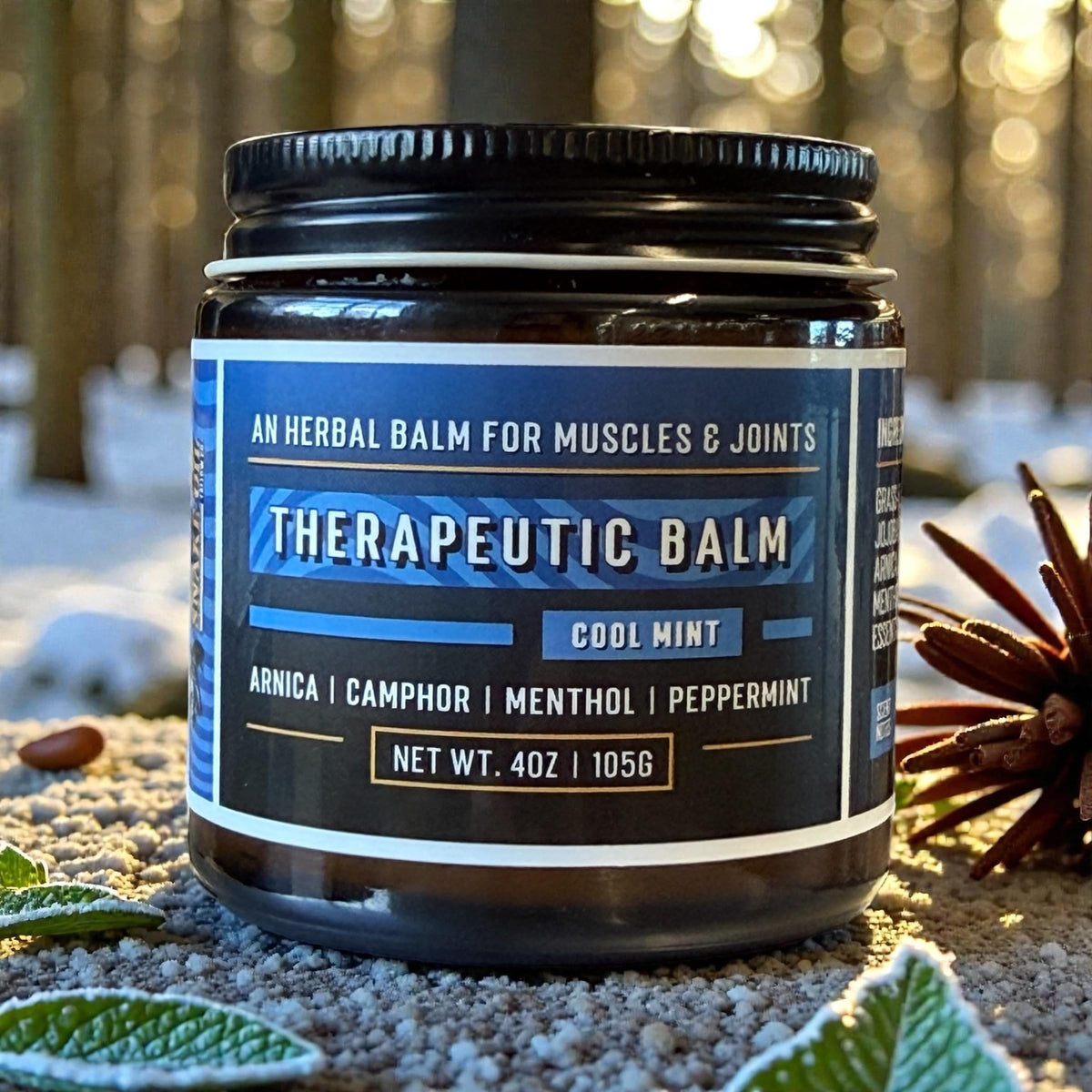 Muscle & Joint Therapeutic Tallow Balm - Made in Utah, USA - Arnica, Camphor, Menthol, Peppermint - Great for Pain, Soreness, Bruising, Stiffness - Grass-Fed Tallow, Jojoba Oil, Beeswax Snake Oil Tallow Co.