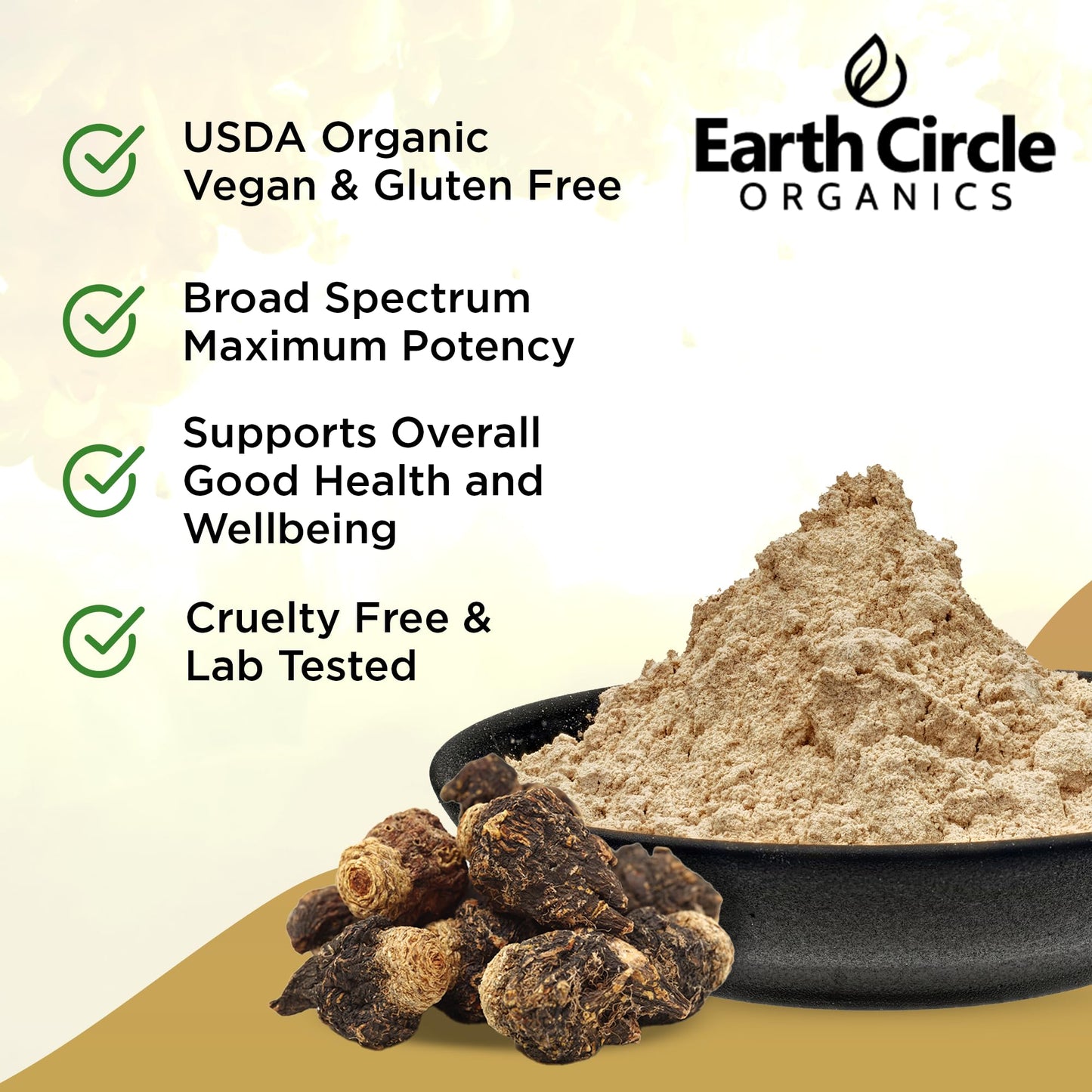 Organic Black Maca Peruvian Root Powder | Black Maca Root for Men | Natural Supplement | Essential Vitamins, Minerals & Fatty Acids Improved Energy | Immune Support (8oz, Pack of 1) Earth Circle Organics