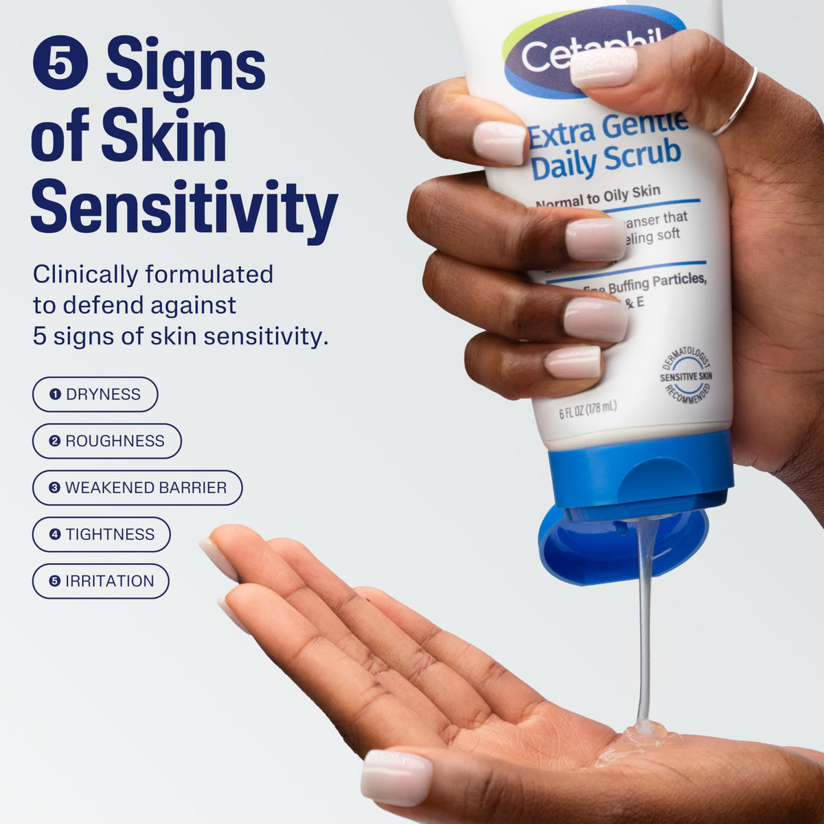 Cetaphil Exfoliating Face Wash, Extra Gentle Daily Face Scrub, Gently Exfoliates & Cleanses Cetaphil