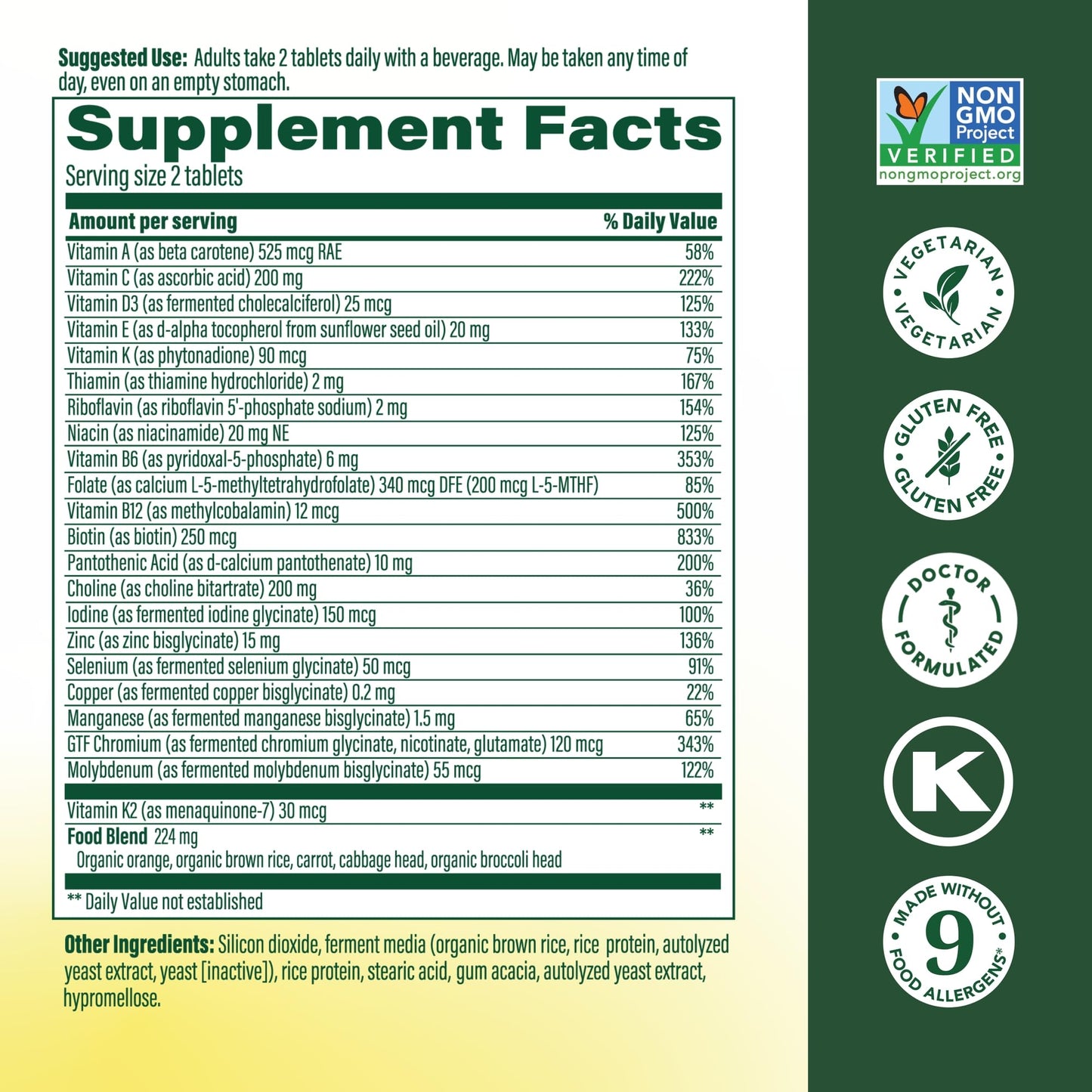 MegaFood Men's 40+ Advanced Multivitamin for Men - Dr-Formulated - Choline, Vitamin B, Vitamin C, Vitamin D, Zinc & Real Food MegaFood