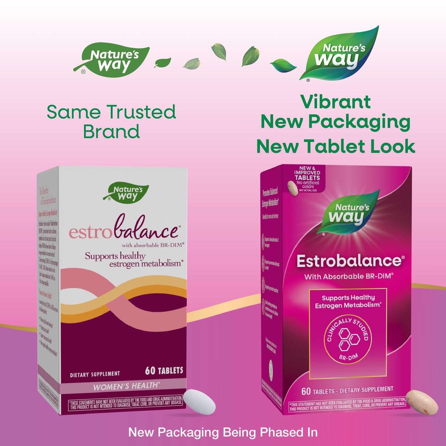 Nature's Way Estrobalance, Absorbable BR-DIM, Supports Healthy Estrogen Metabolism*, Vegan, Gluten Free, 60 Tablets (Packaging May Vary) Nature's Way