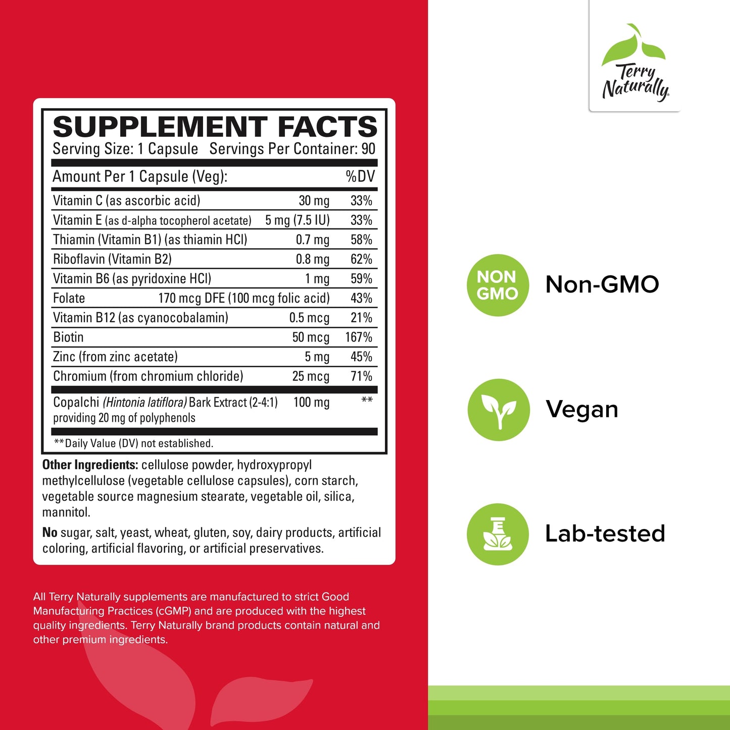 Terry Naturally Sucontral D - B-Complex & Folate Supplement - Carbohydrate Metabolism Support - Vitamin & Mineral Supplement with Zinc & Chromium - 60 Capsules (Pack of 3) Terry Naturally